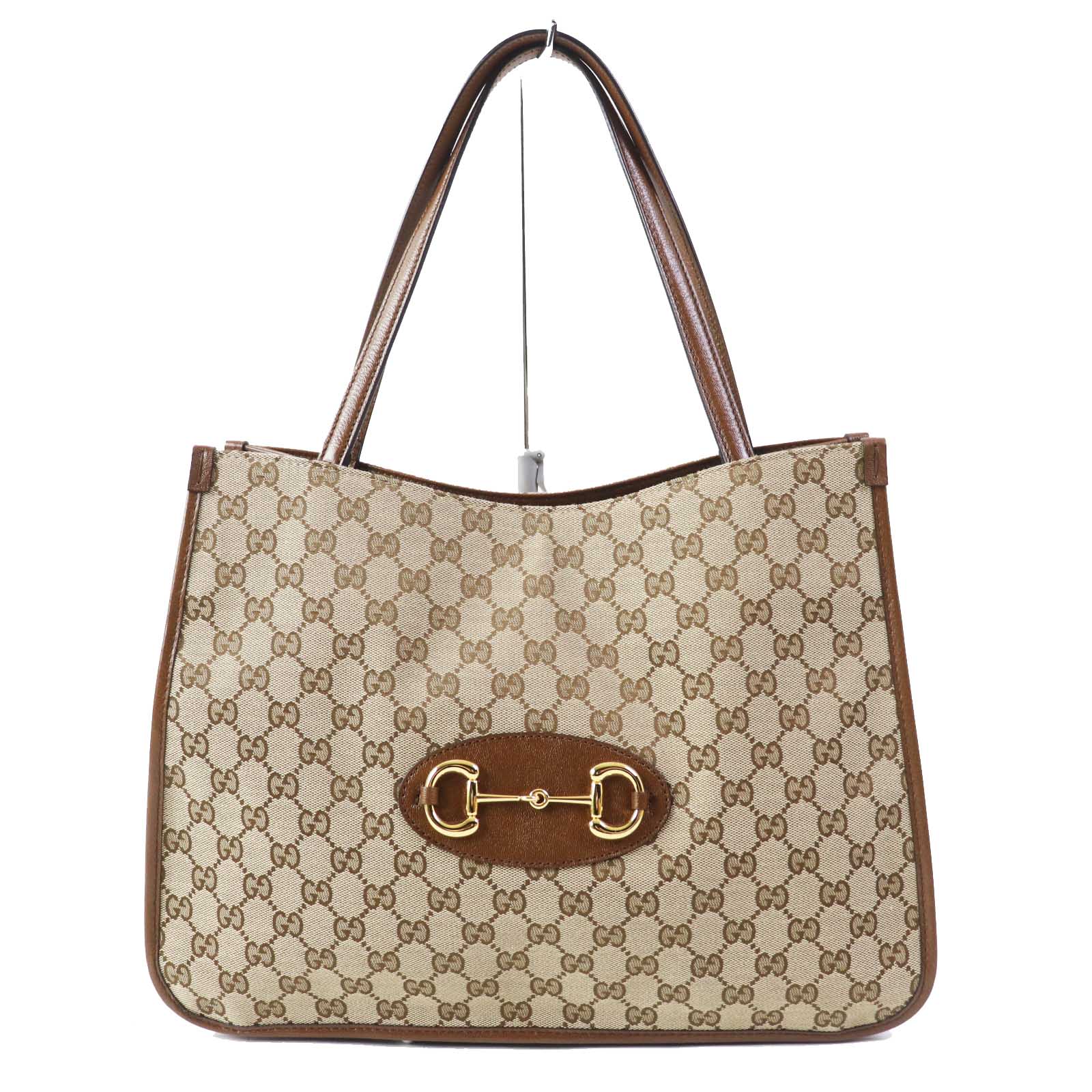 Gucci GG Canvas Horsebit 1955 Leather Tote Bag