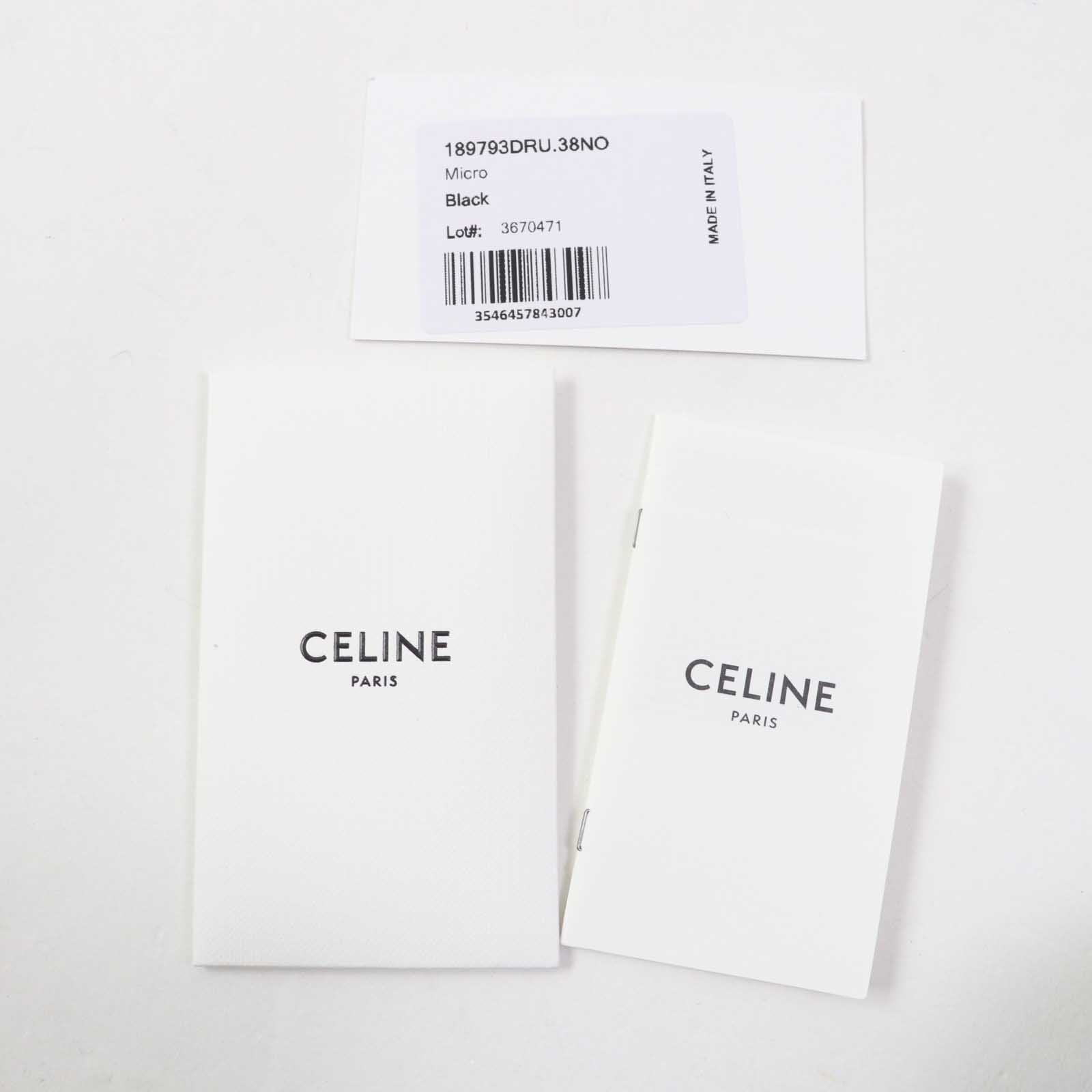 Celine Luggage Micro Shopper Calfskin Handbag