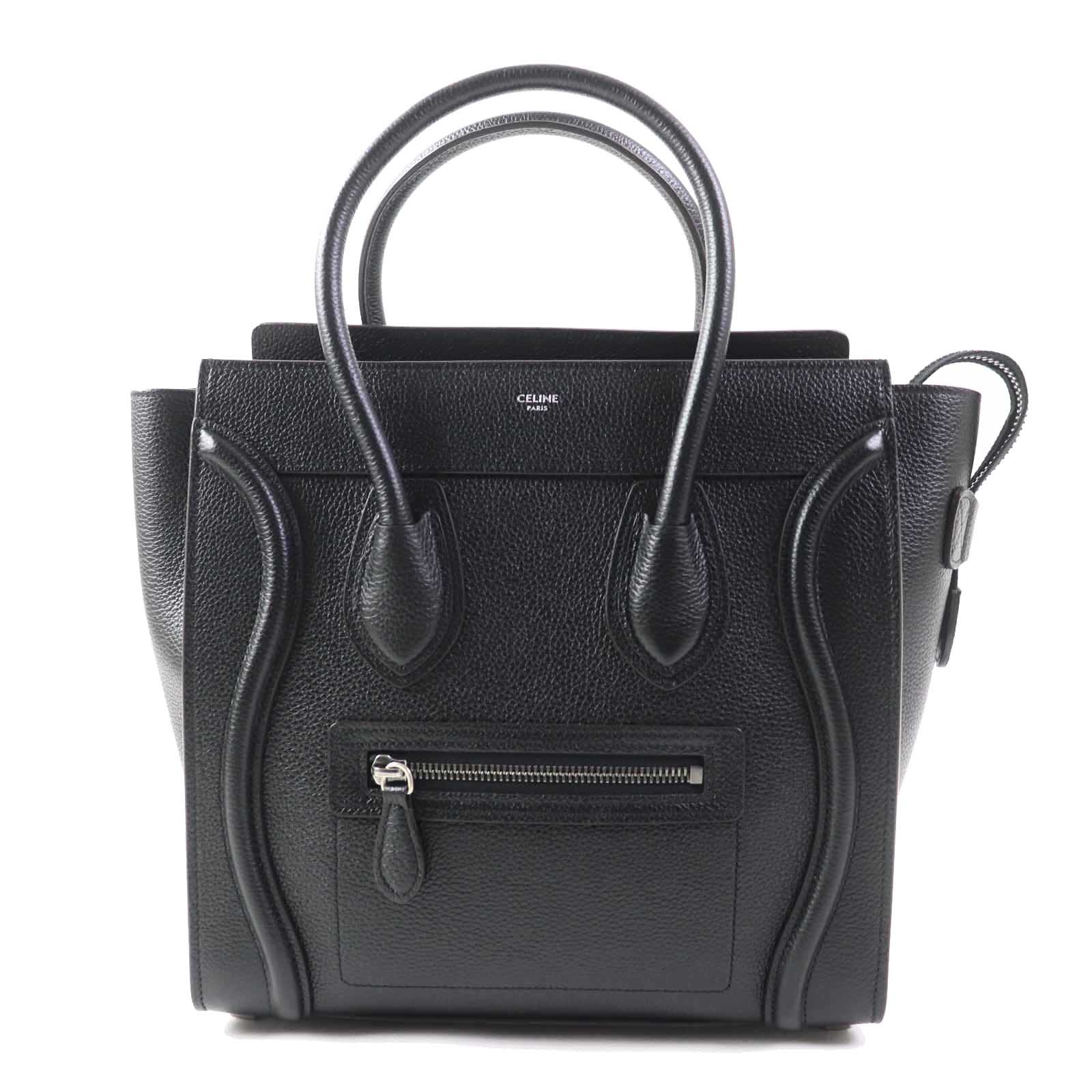 Celine Luggage Micro Shopper Calfskin Handbag