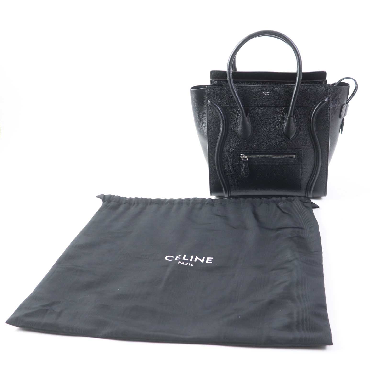 Celine Luggage Micro Shopper Calfskin Handbag