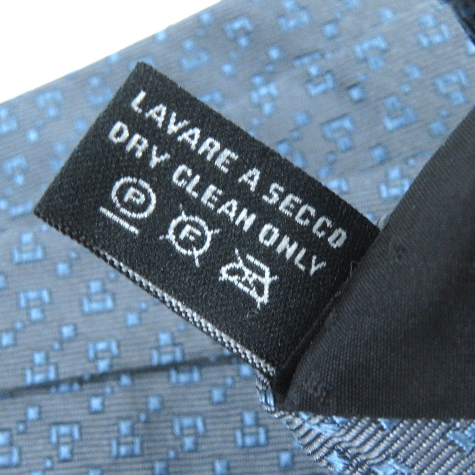 GUCCI Silk Regular Tie Gray Blue