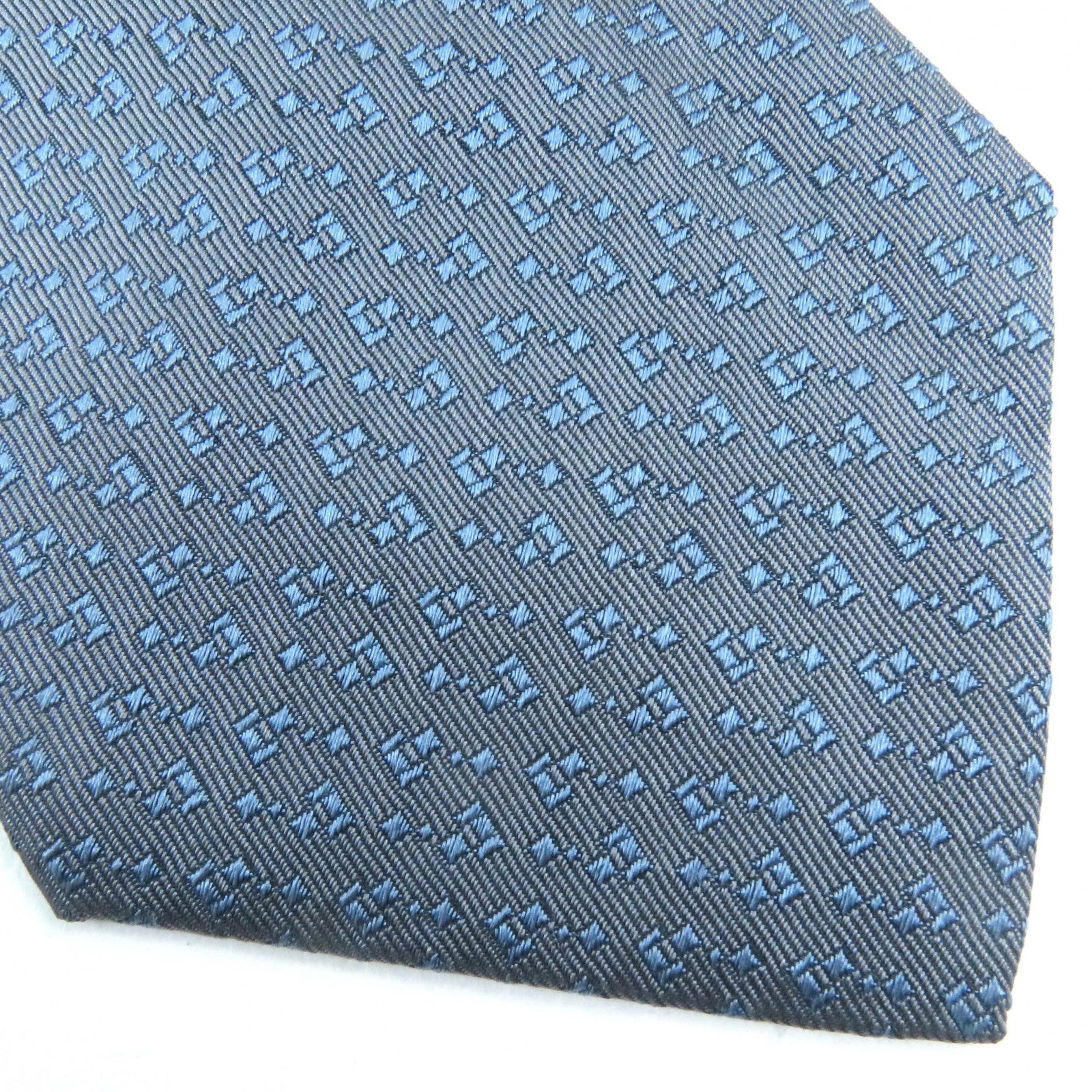 GUCCI Silk Regular Tie Gray Blue