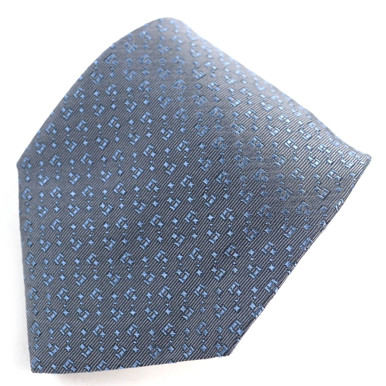 GUCCI Silk Regular Tie Gray Blue