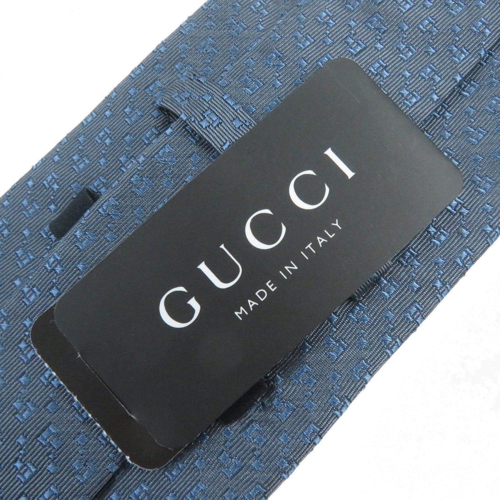 GUCCI Silk Regular Tie Gray Blue