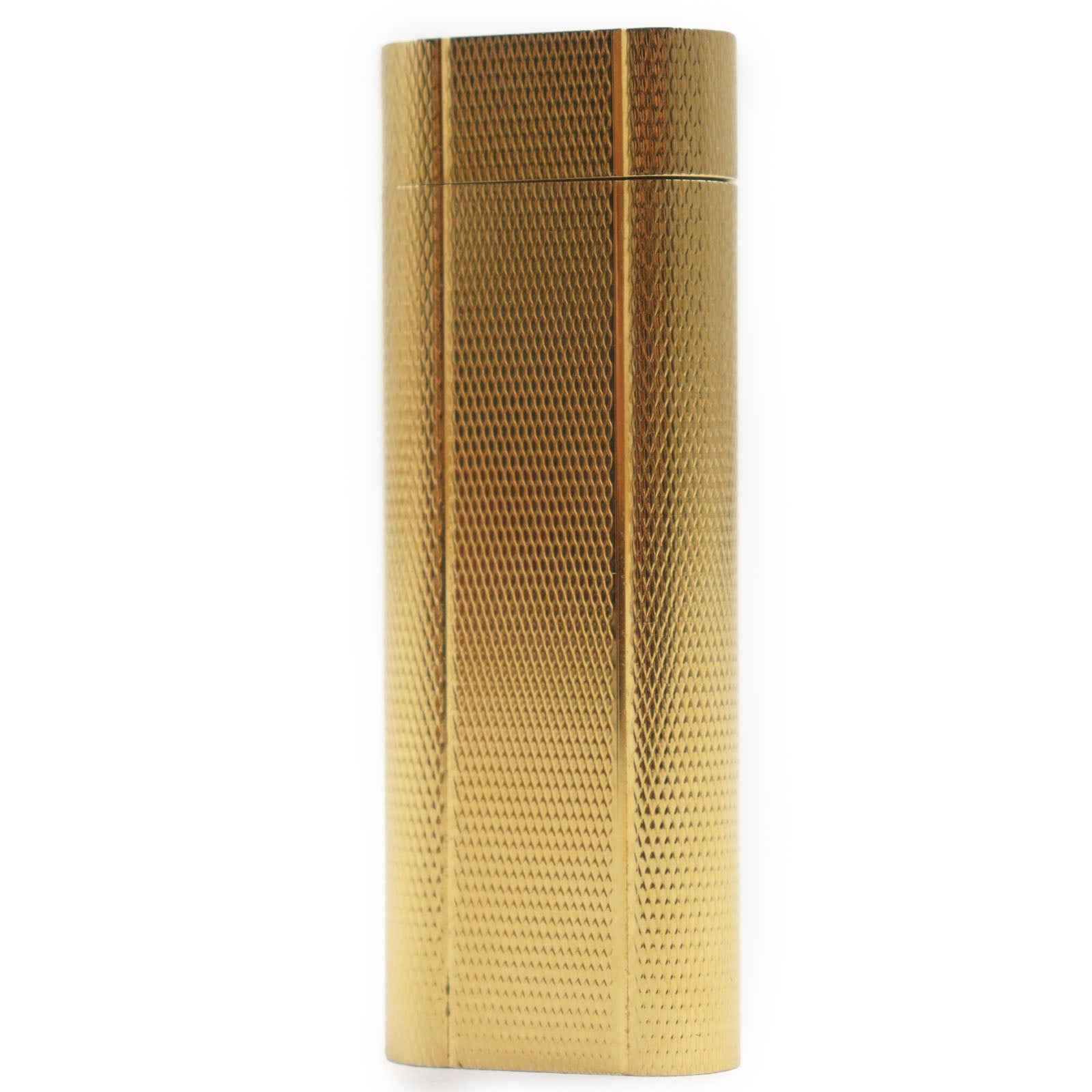 Cartier Oval Pattern Gas Lighter Gold Case