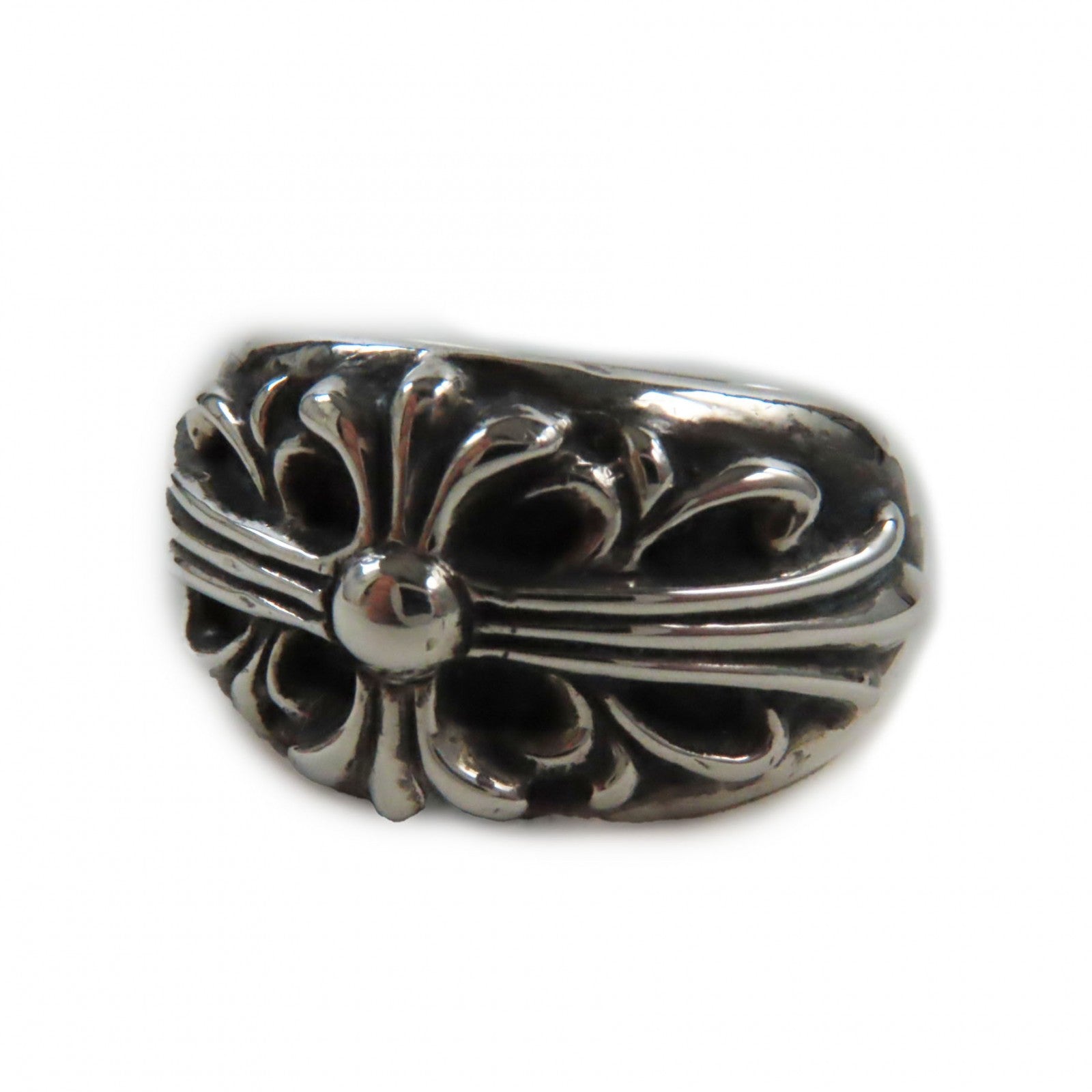 CHROME HEARTS Floral Cross Ring SV925 Silver