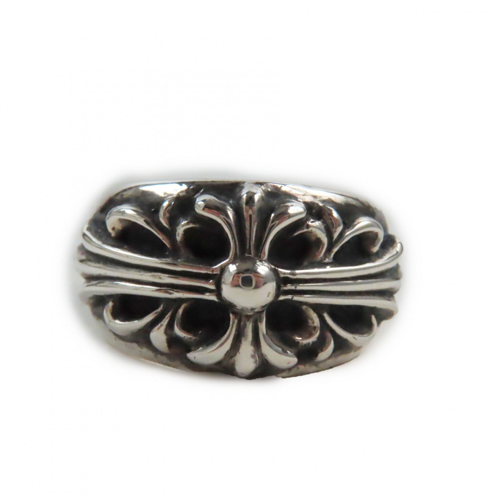 CHROME HEARTS Floral Cross Ring SV925 Silver