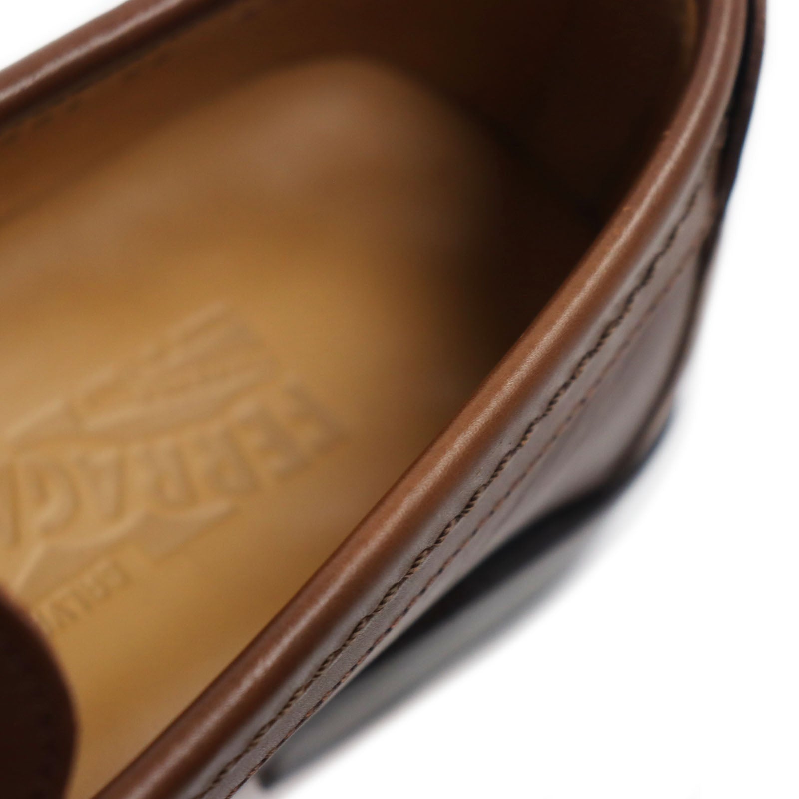 Salvatore Ferragamo Gancini Metal Loafers Brown