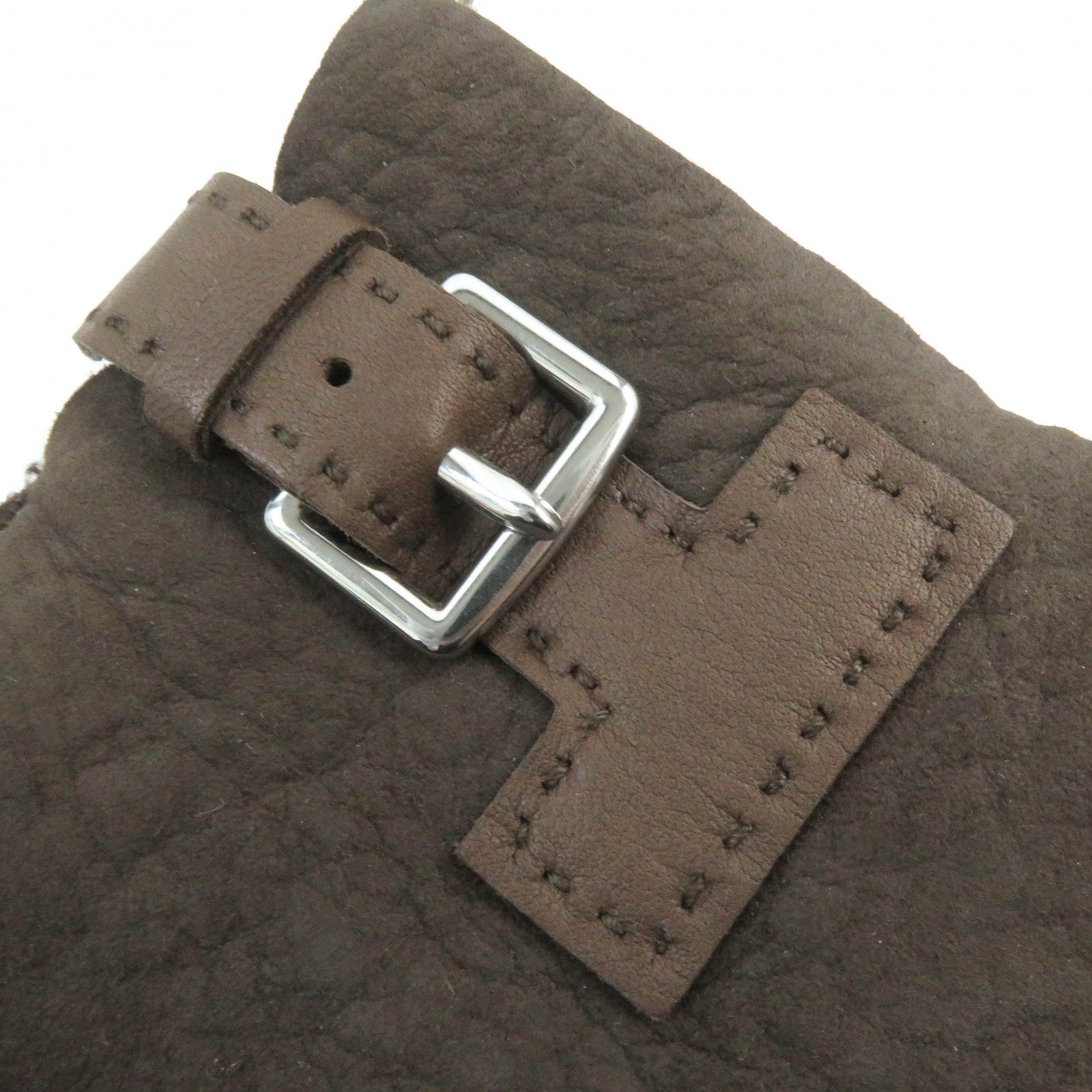 Hermes Mouton Gloves Dark Brown 9