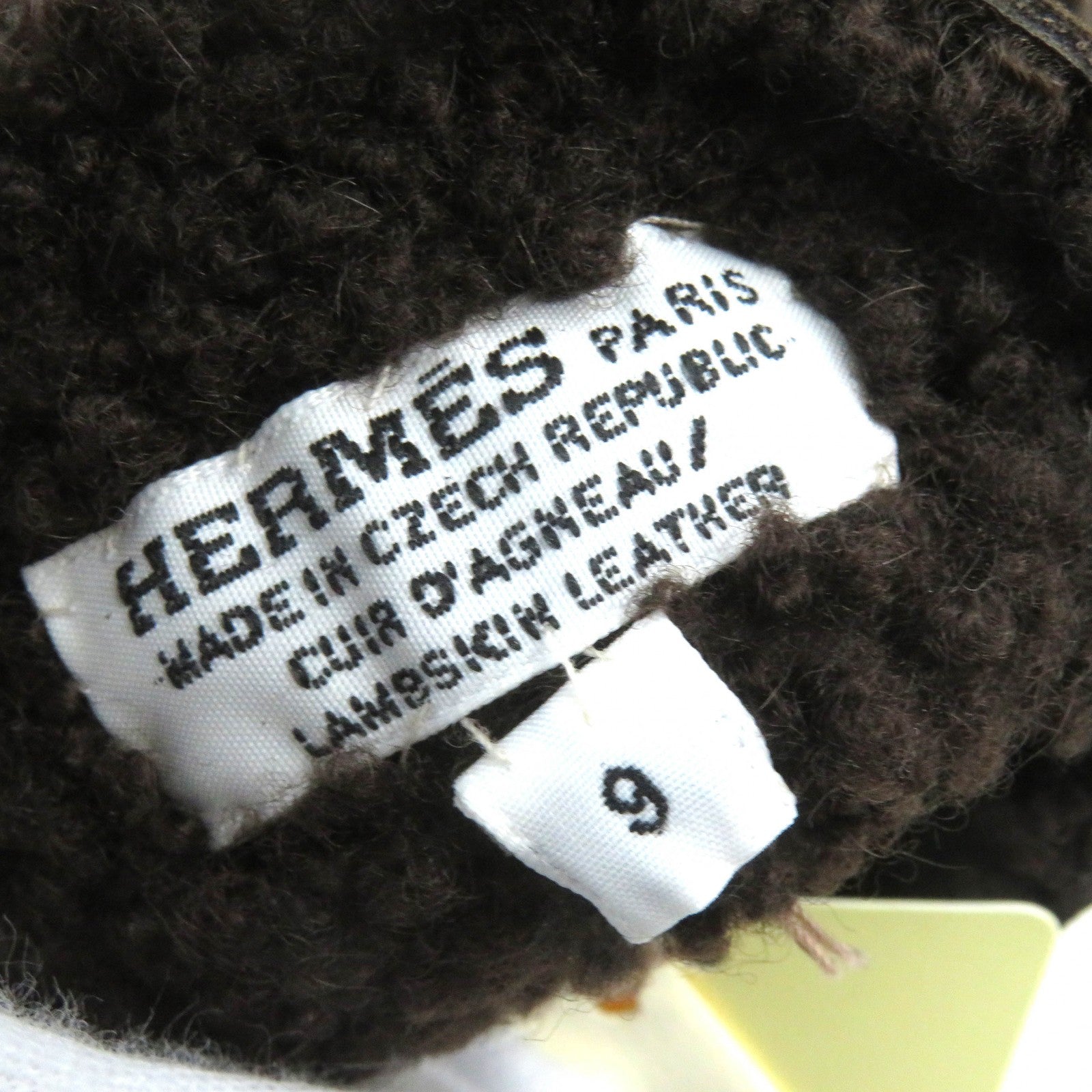 Hermes Mouton Gloves Dark Brown 9