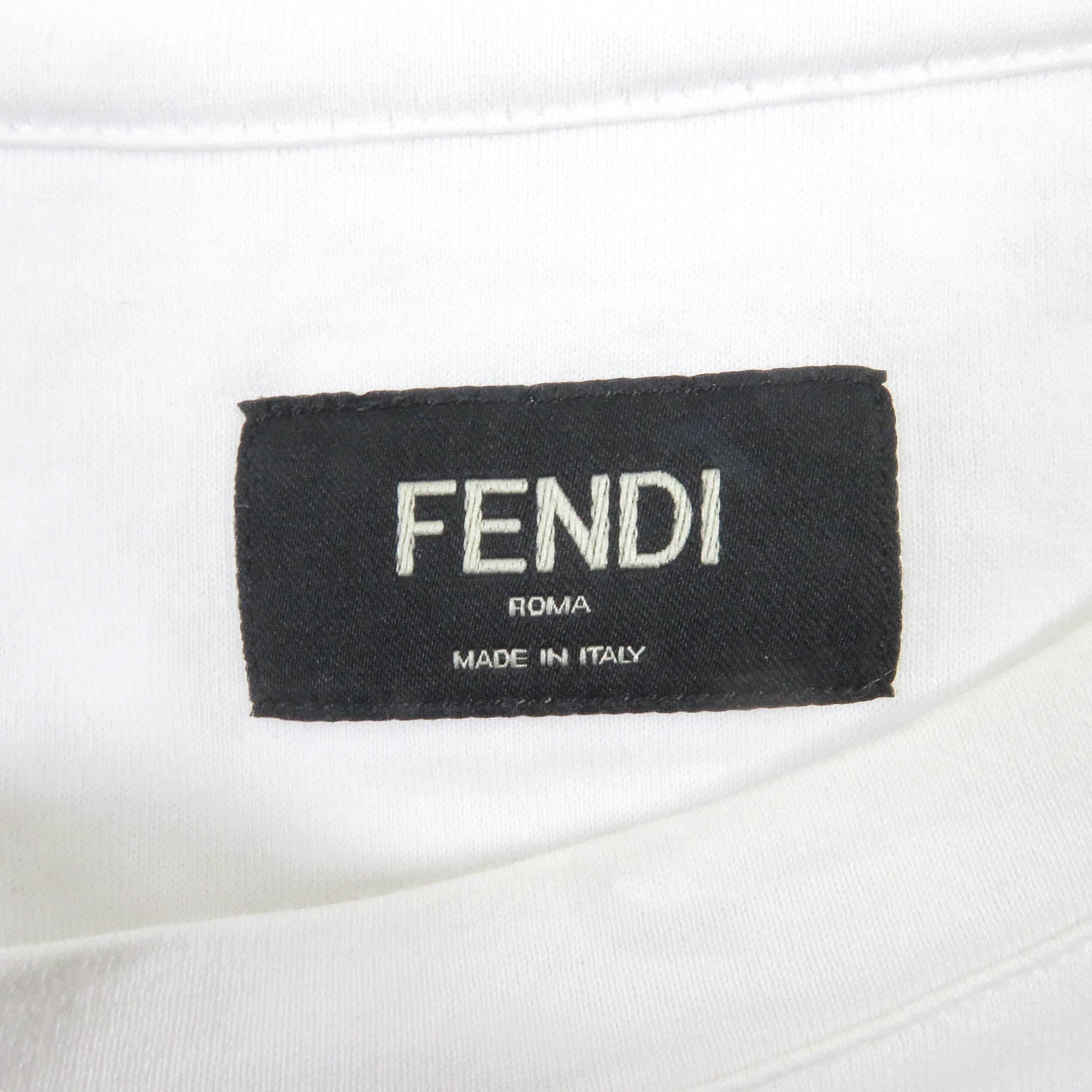 Fendi Cotton FF Logo Zucca T-shirt White S