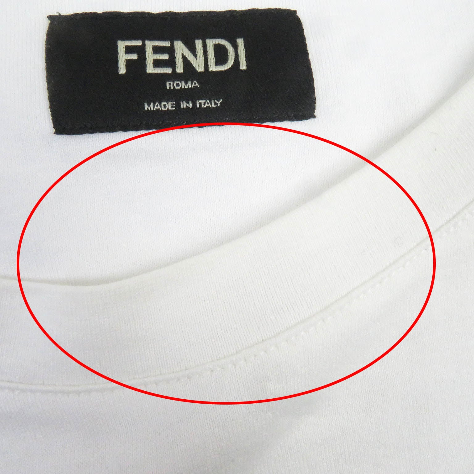 Fendi Cotton FF Logo Zucca T-shirt White S