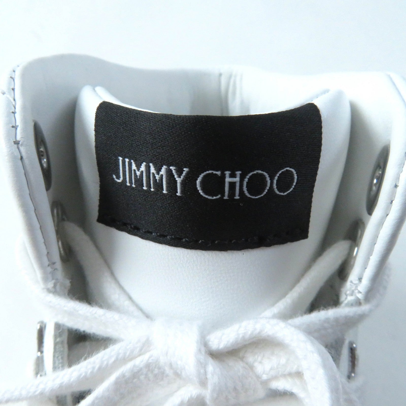 Jimmy Choo Hawaii Hi Top Leather Sneakers