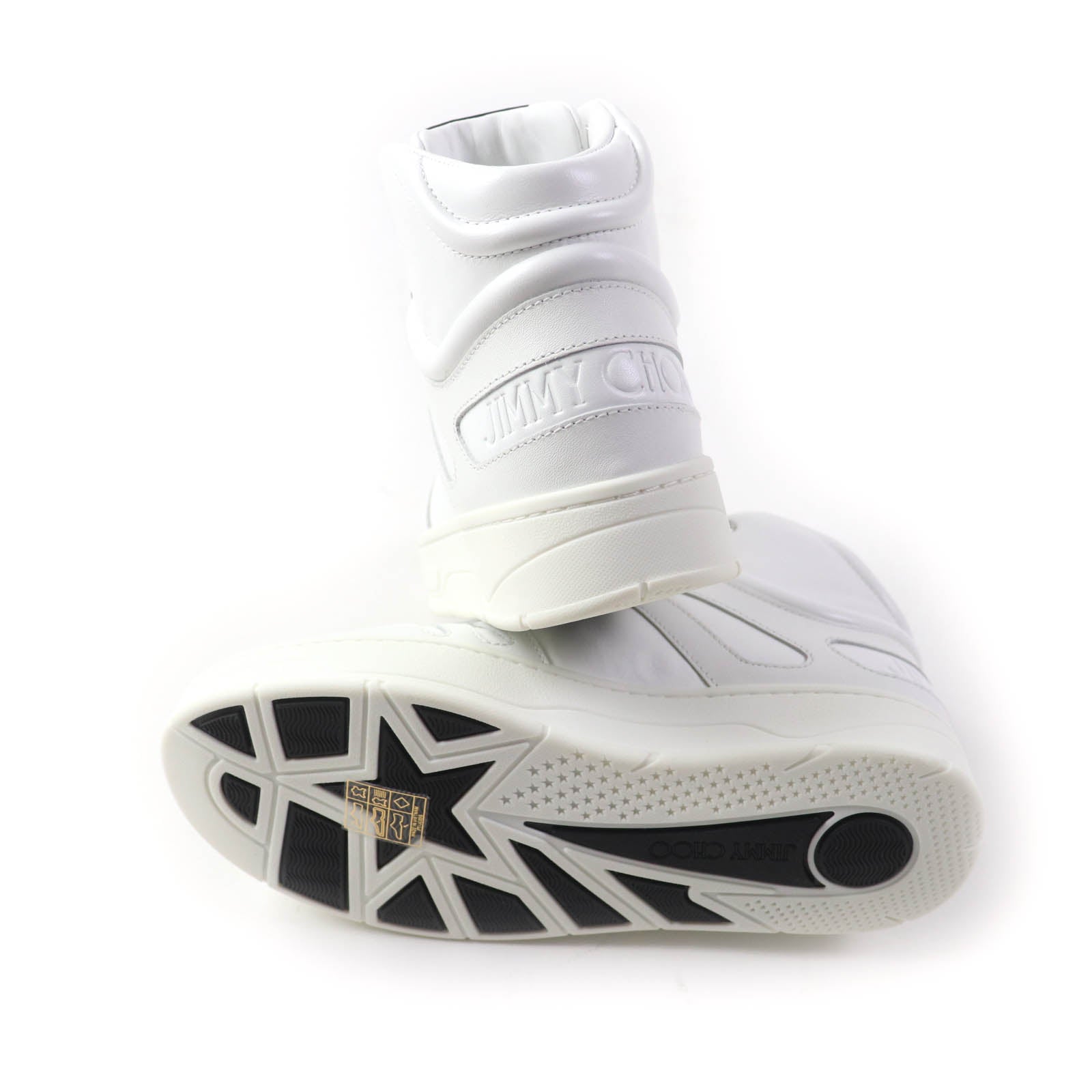 Jimmy Choo Hawaii Hi Top Leather Sneakers