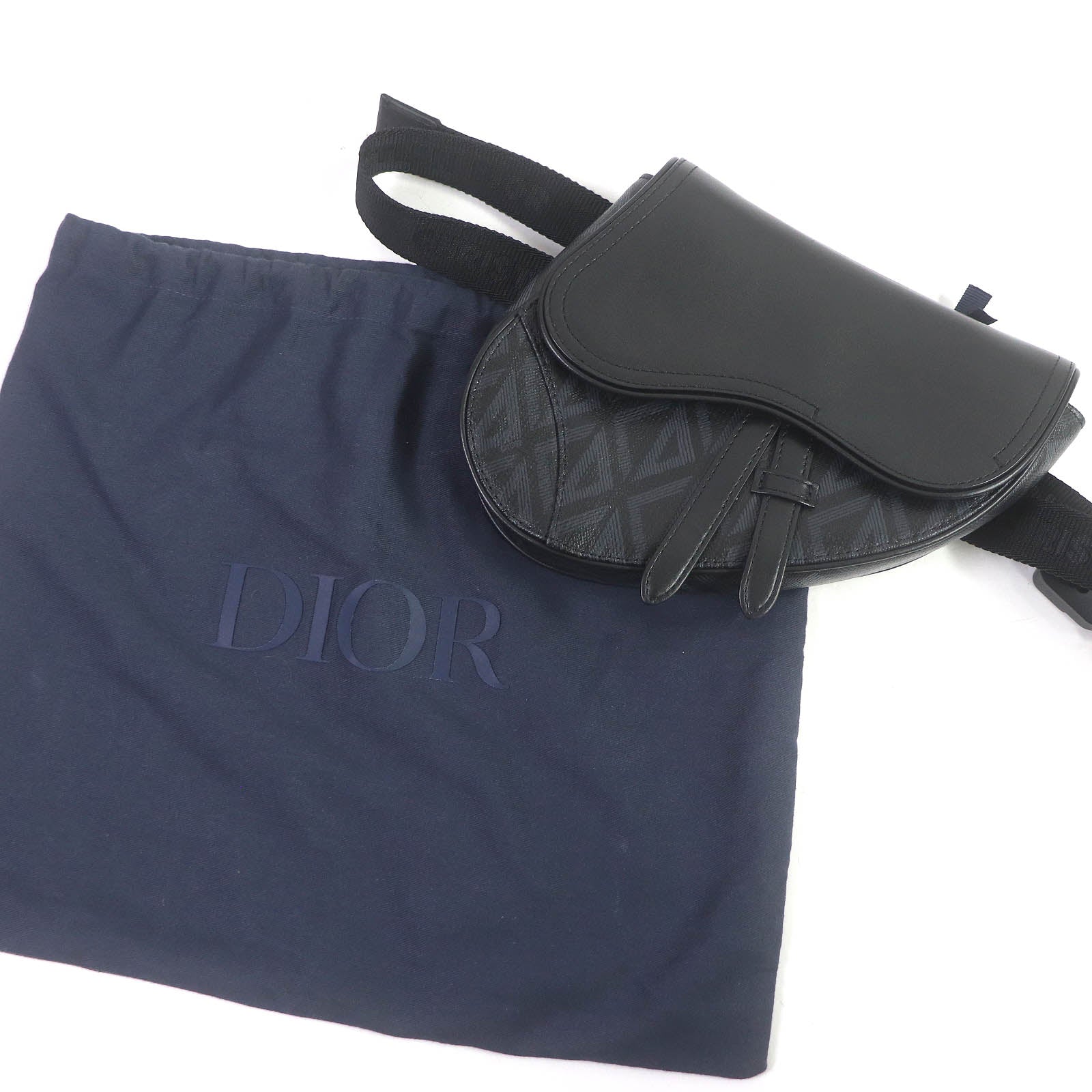 Dior Saddle Mini CD Diamond Logo Leather Body Bag