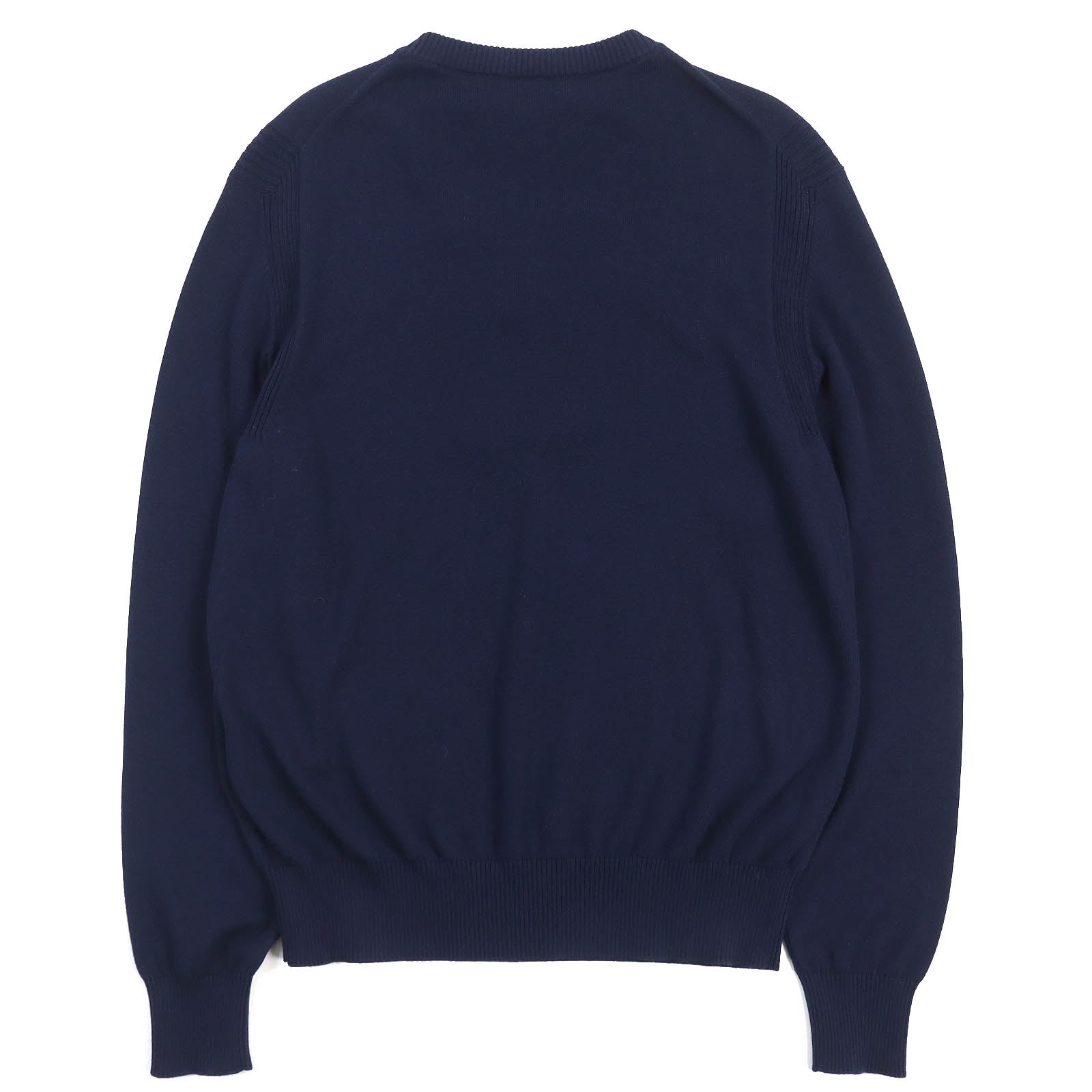 Moncler Cotton Logo Crew Neck Sweater Navy S