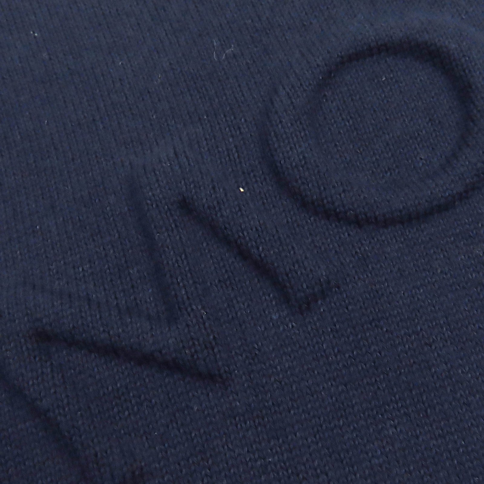 Moncler Cotton Logo Crew Neck Sweater Navy S