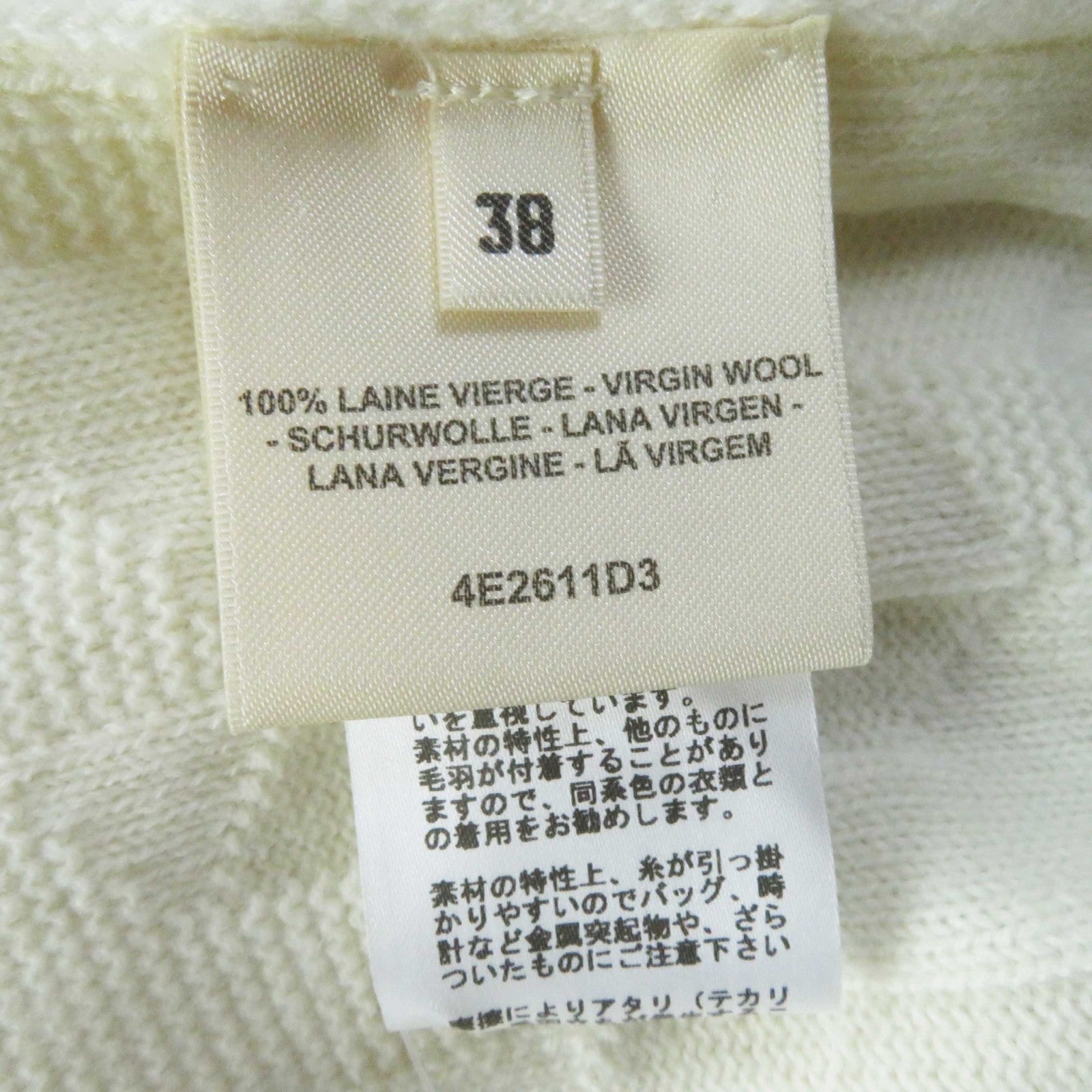 Hermes Wool H Motif Long Sleeve Knit 38