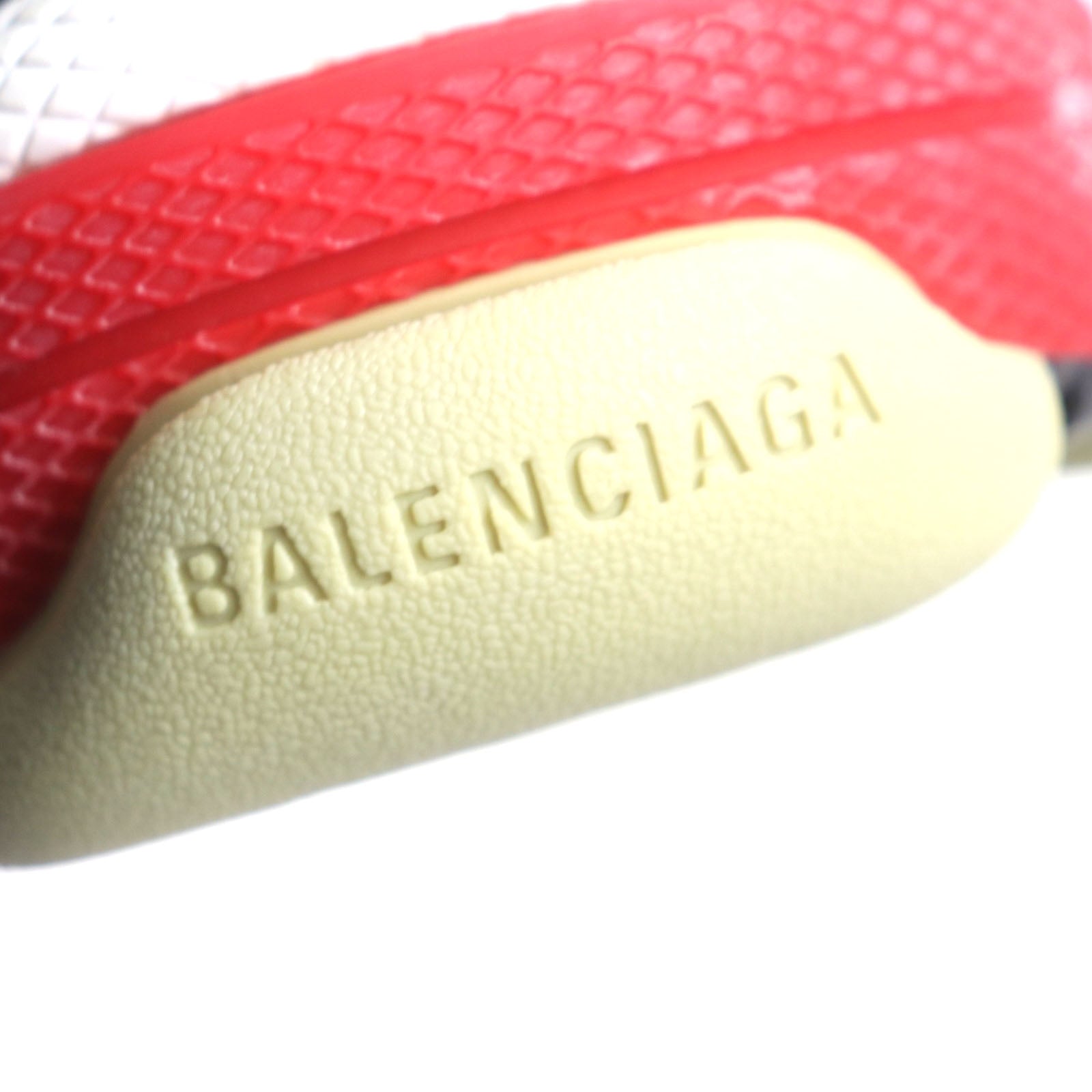 Balenciaga Triple S Leather Sneakers Red White Black