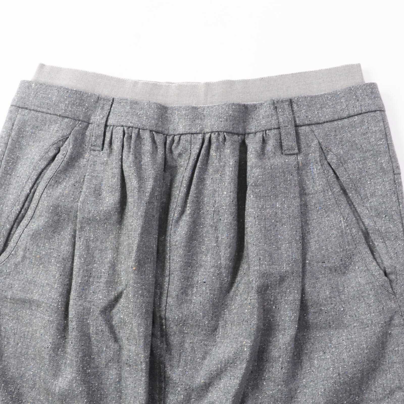 Brunello Cucinelli Wool Silk Skirt Gray 44