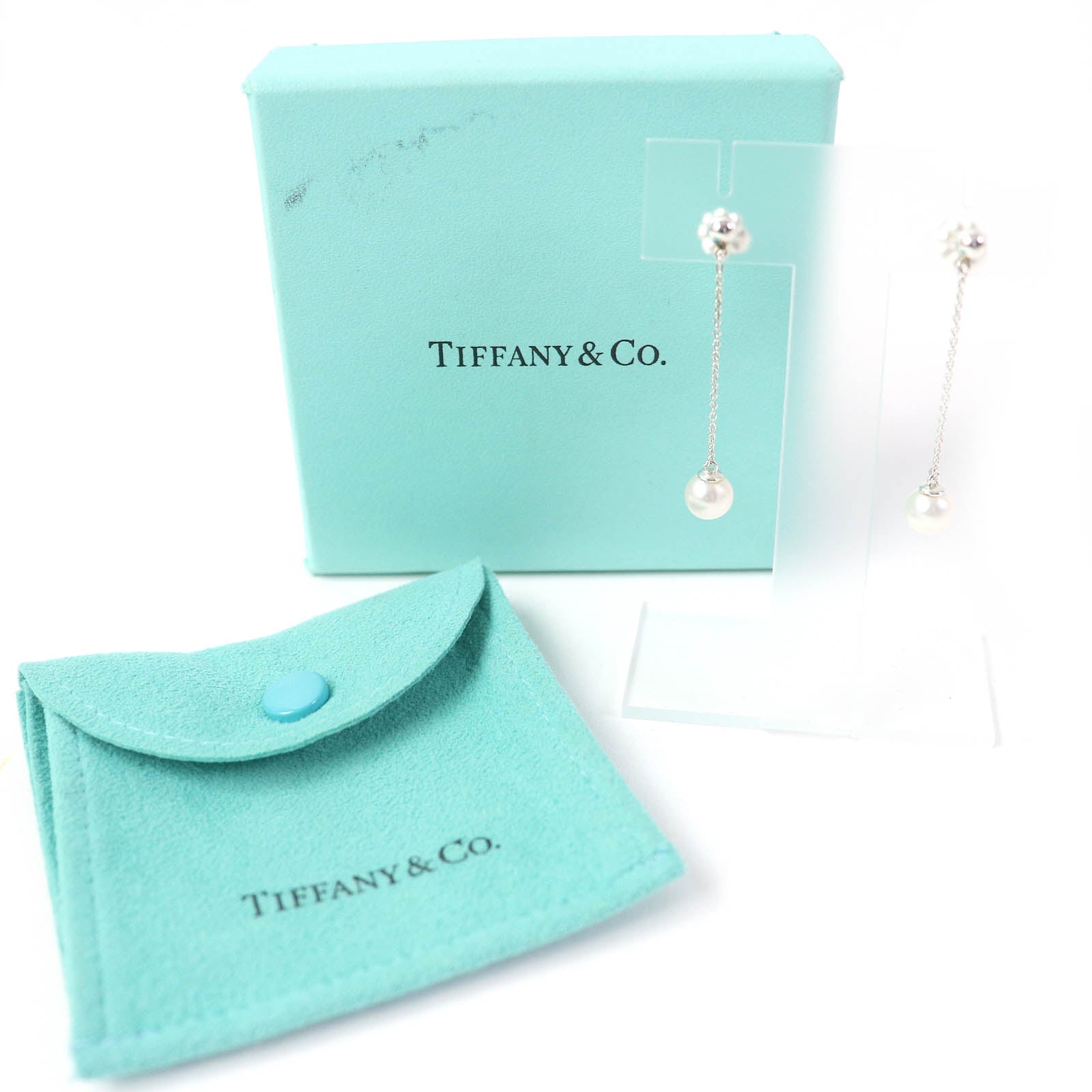 Tiffany & Co Pearl Chain Earrings AG925