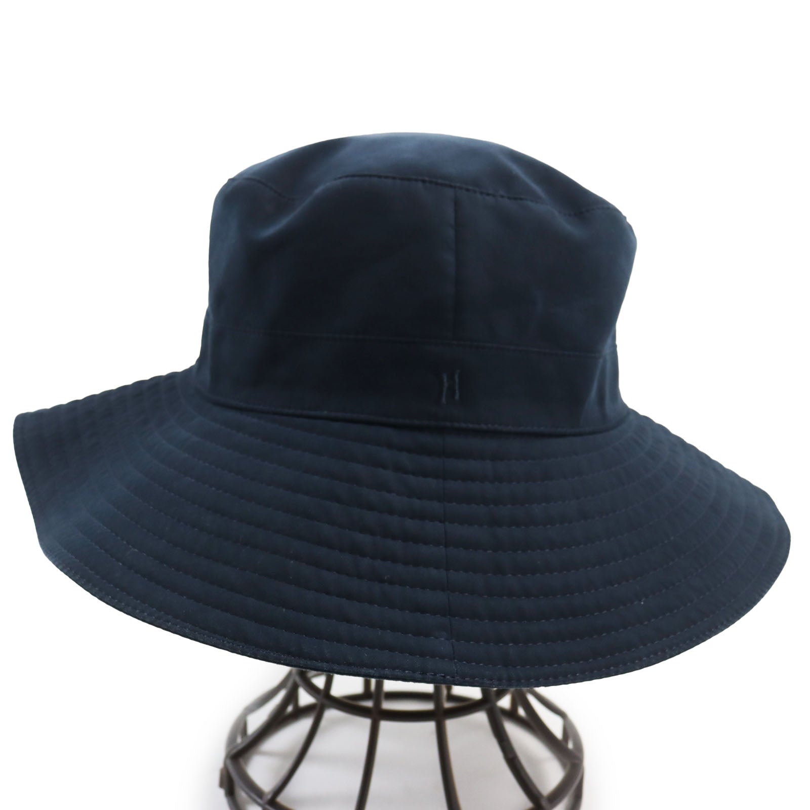 HERMES Nylon Bucket Hat Dark Navy 57