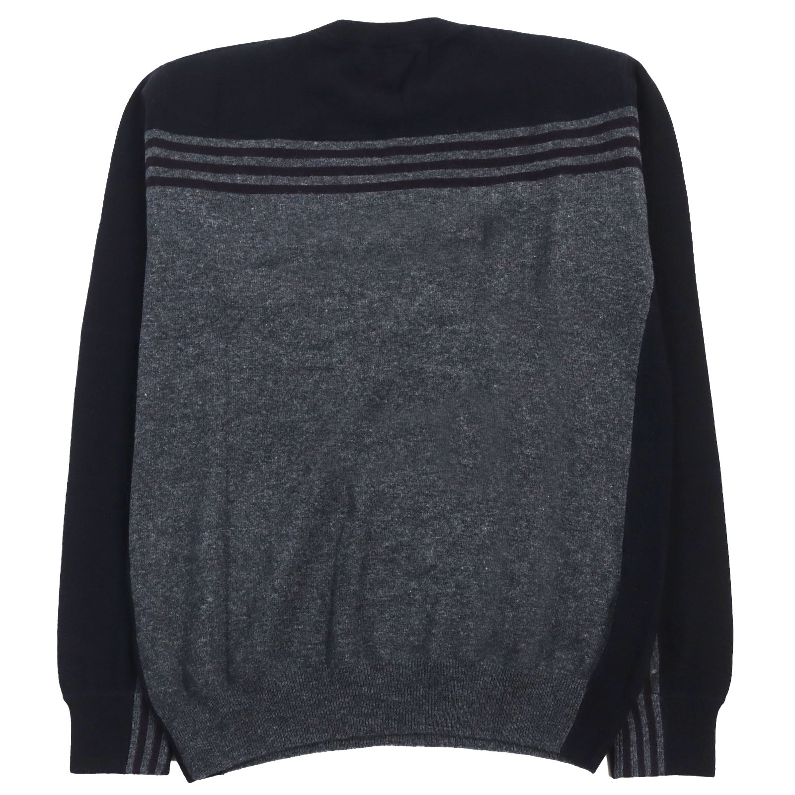 HERMES Wool Cashmere Border Crew Neck Sweater XL