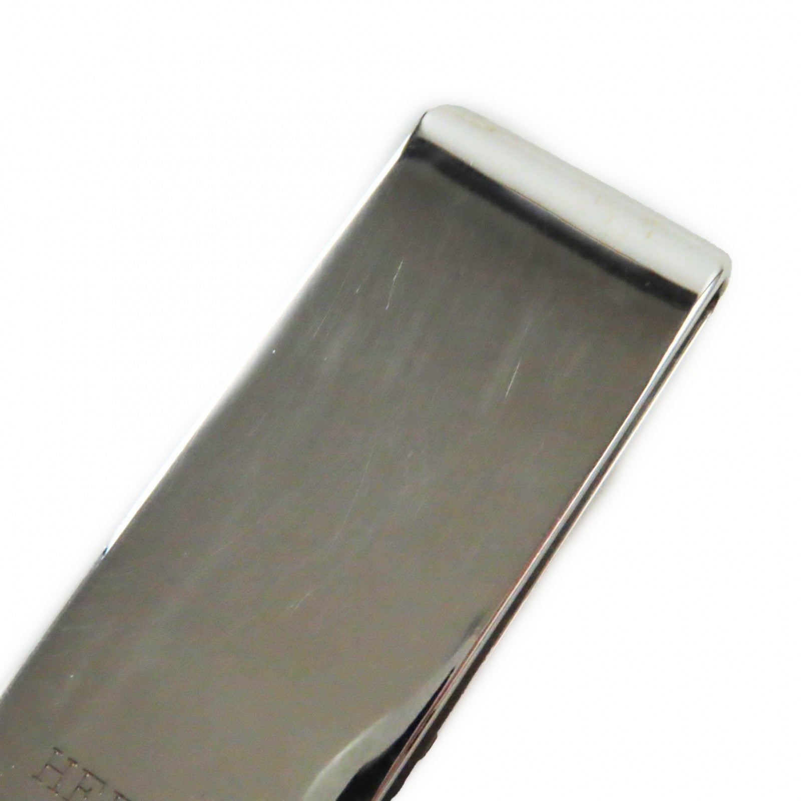 Hermes AG925 Evelyn H Logo Money Clip Silver