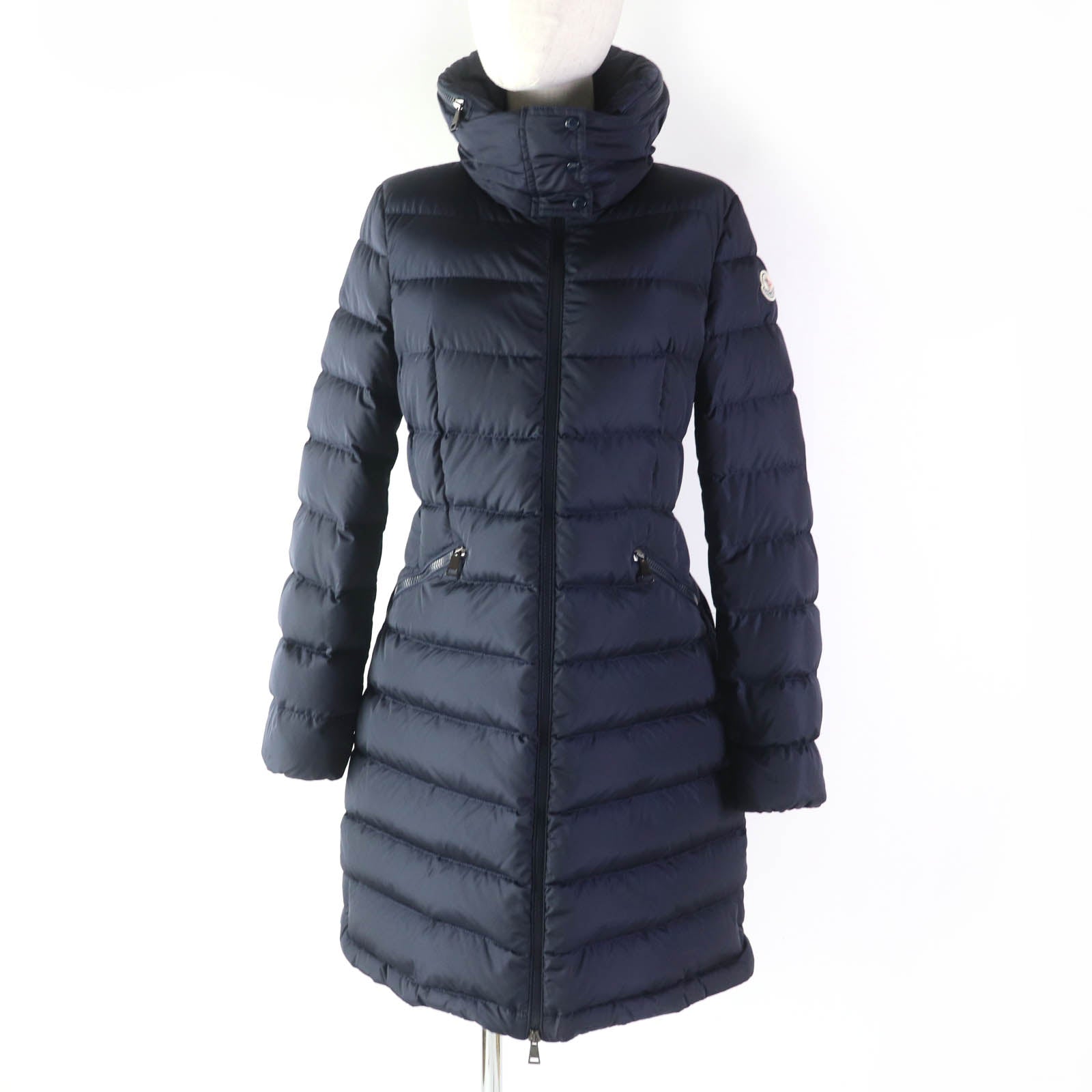 Moncler FLAMMETTE Nylon Down Coat Navy