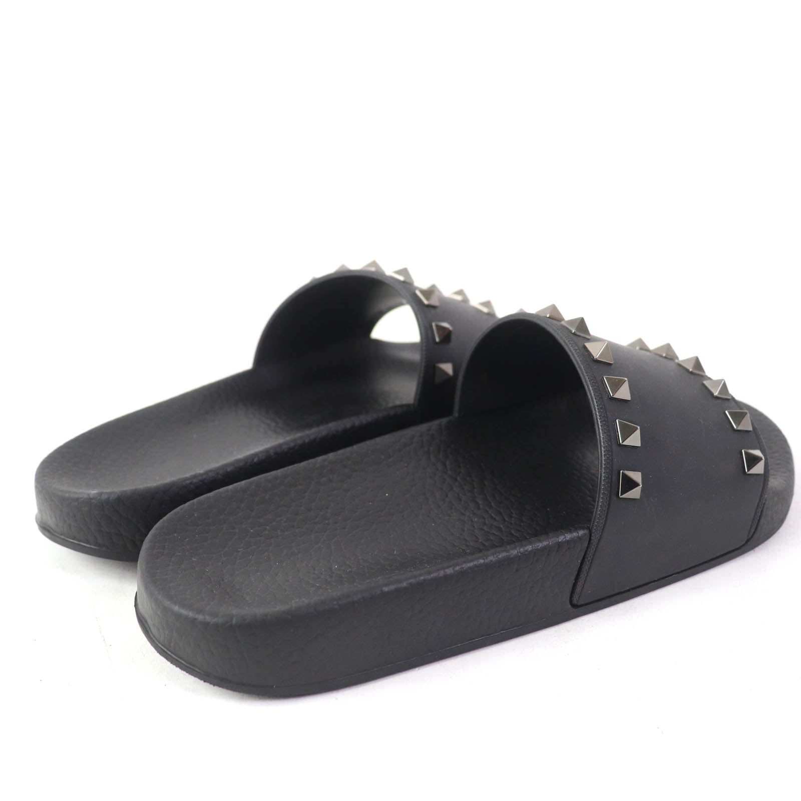 Valentino Rockstud Slide Sandals Black 37