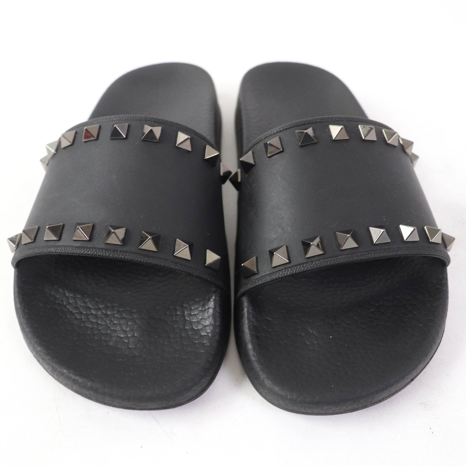 Valentino Rockstud Slide Sandals Black 37