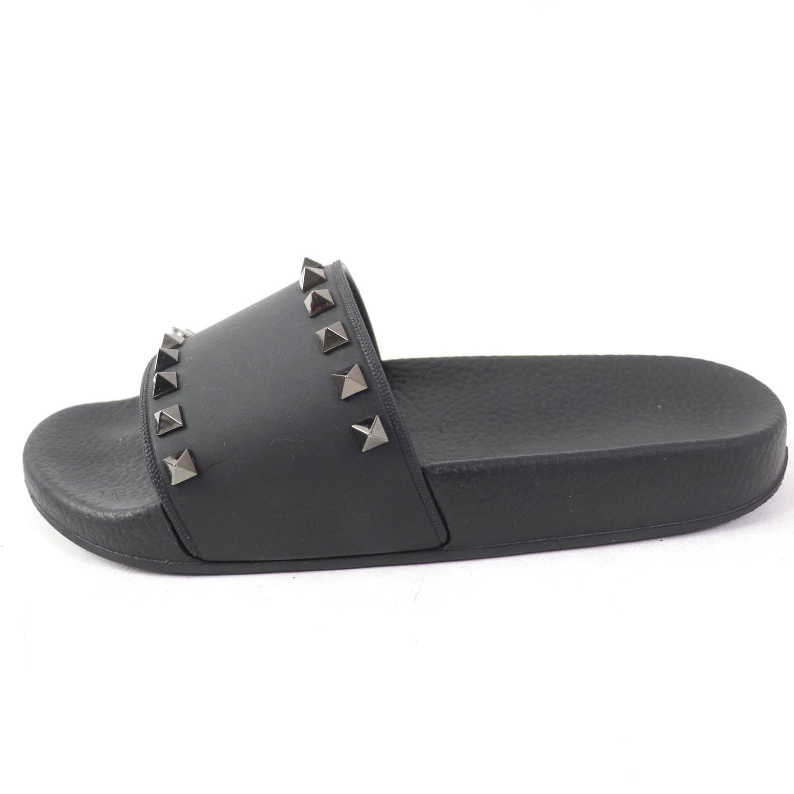 Valentino Rockstud Slide Sandals Black 37