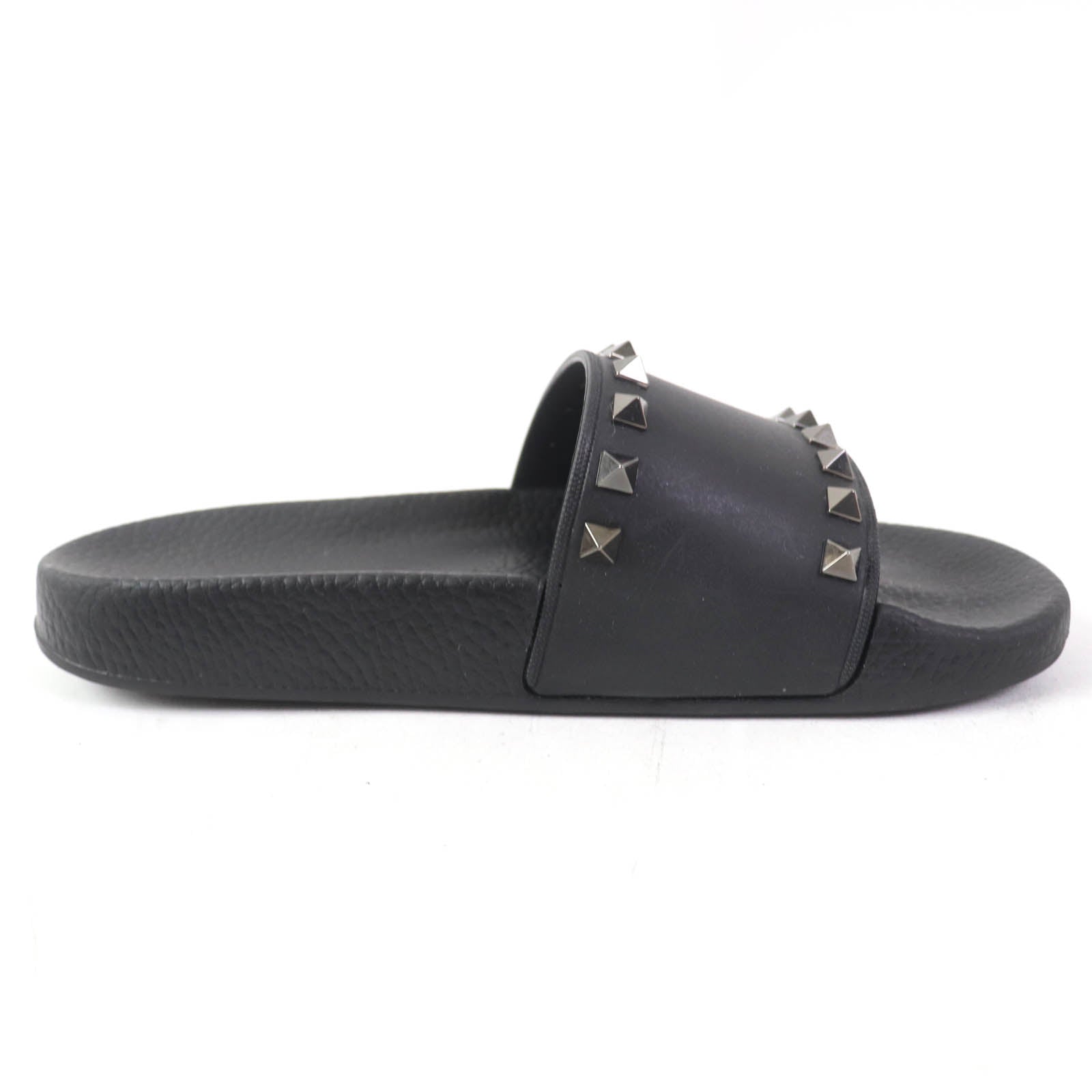 Valentino Rockstud Slide Sandals Black 37