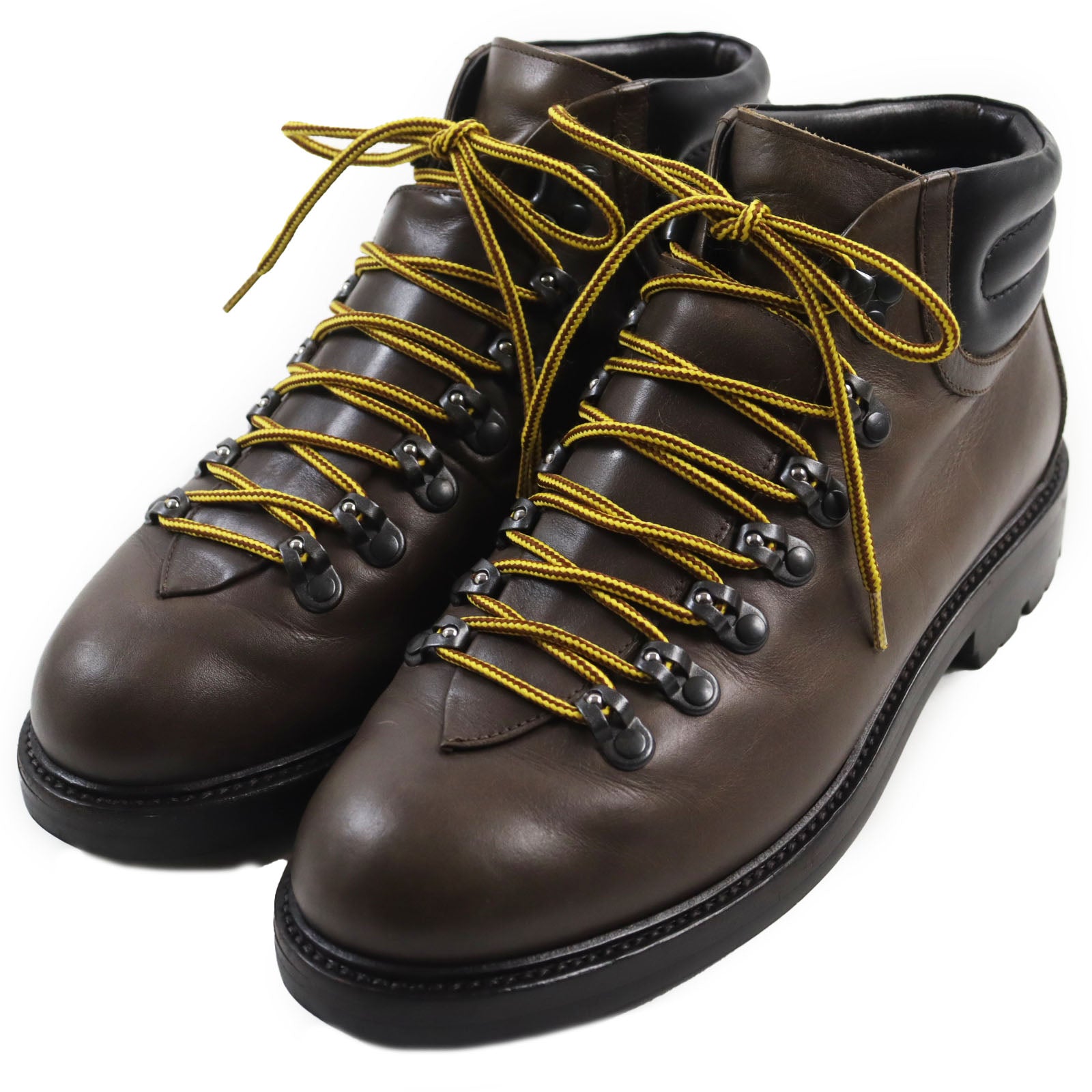 Dunhill Leather Mountain Boots Brown Black