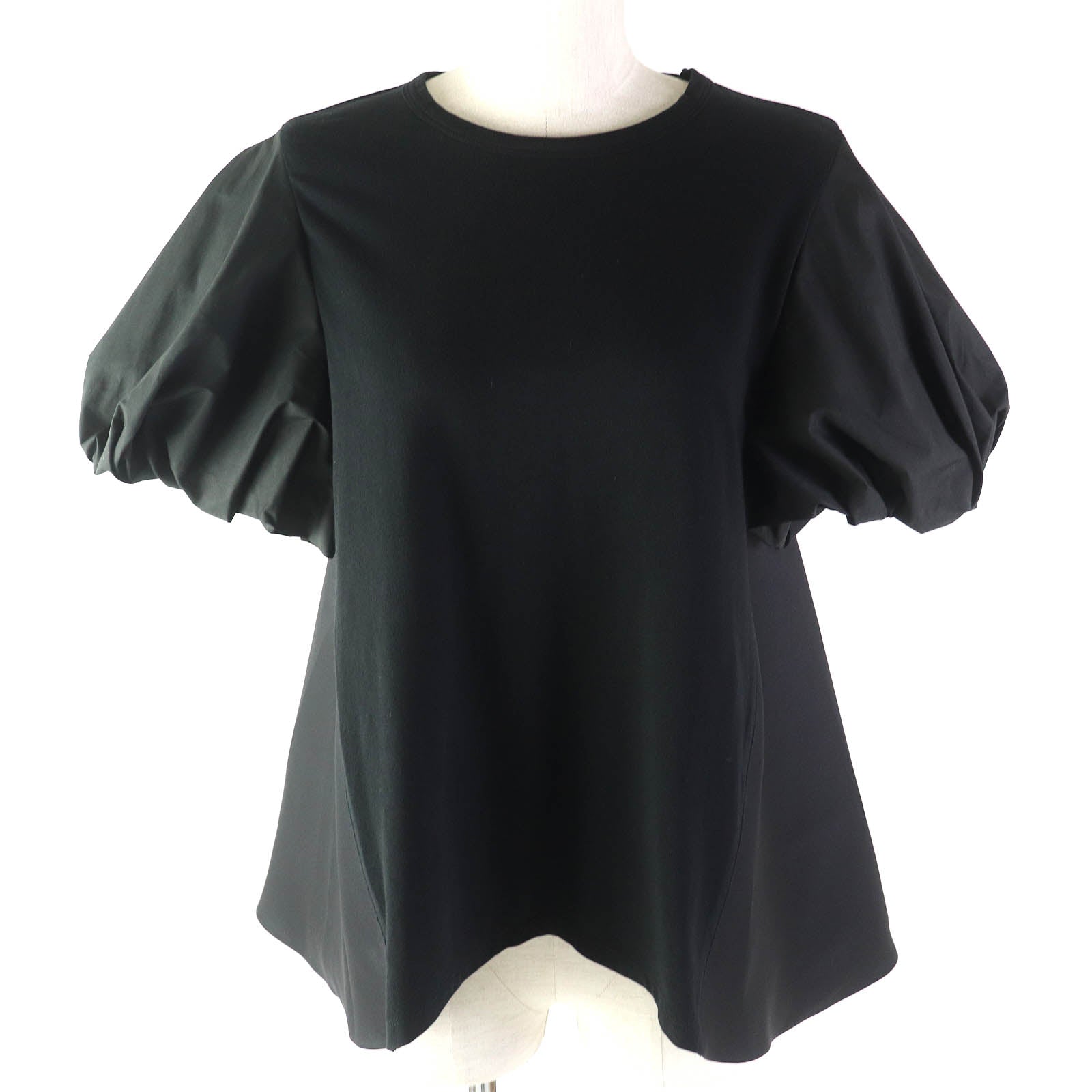 YOKO CHAN Puff Sleeve Top Black 36 Women