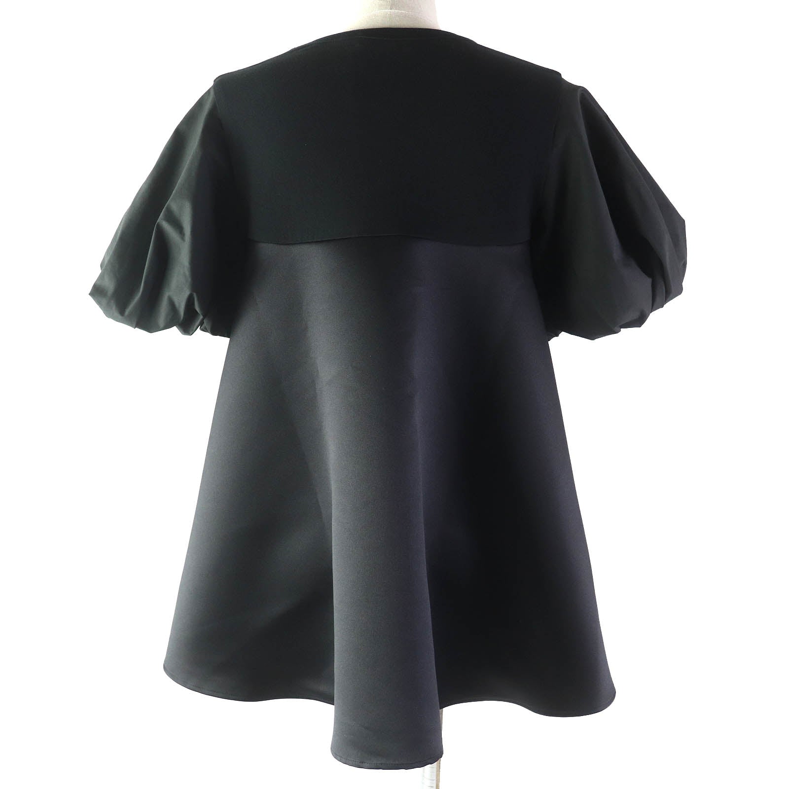 YOKO CHAN Puff Sleeve Top Black 36 Women