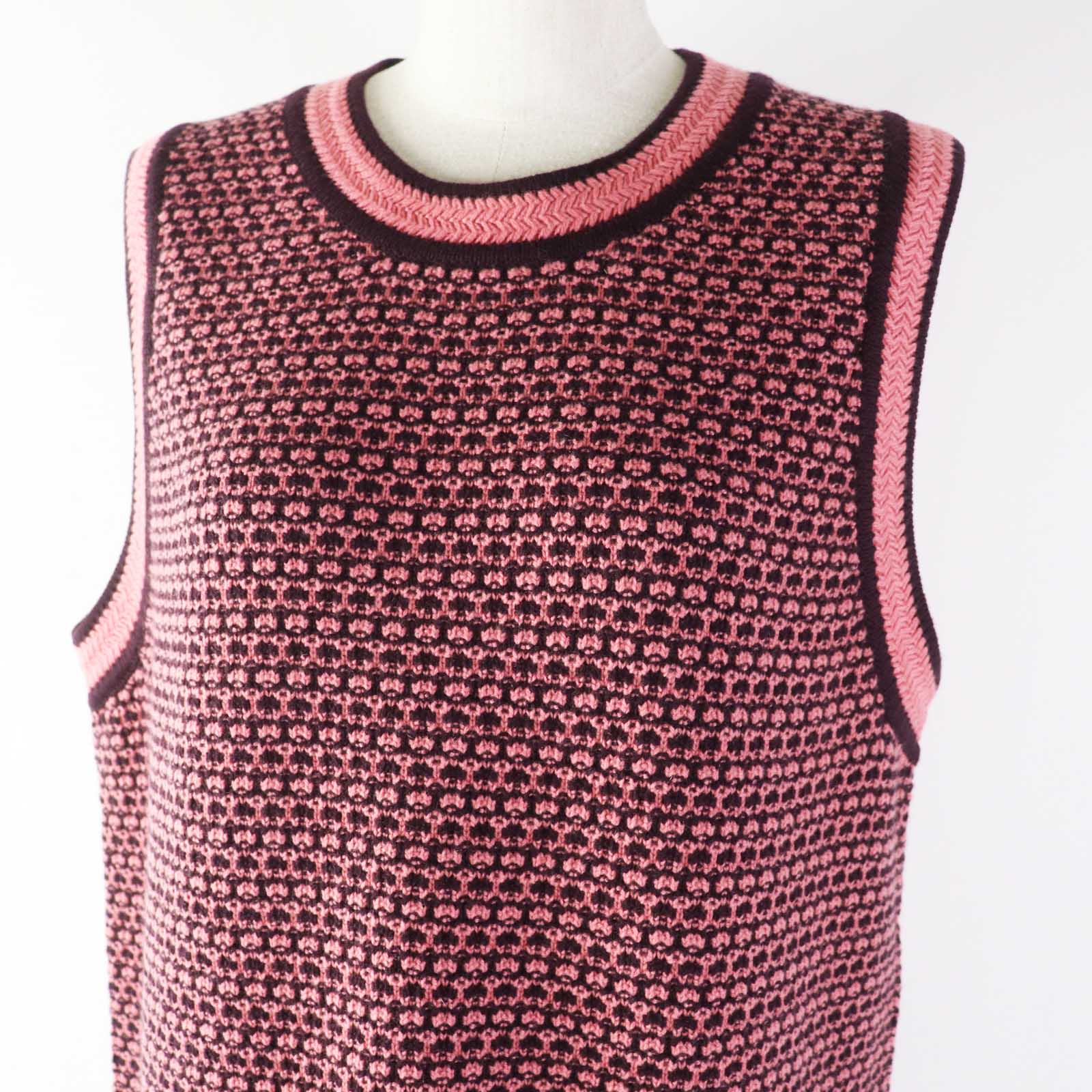 Chanel Cashmere Dress P75435 Pink Bordeaux