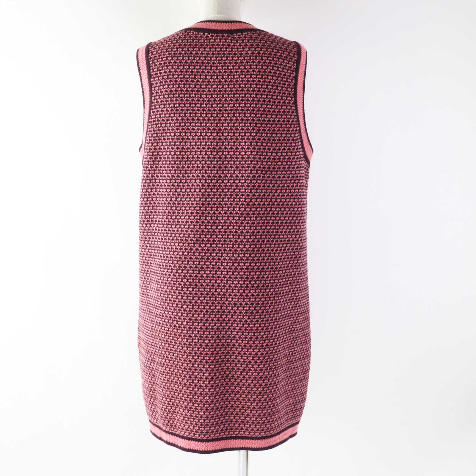 Chanel Cashmere Dress P75435 Pink Bordeaux