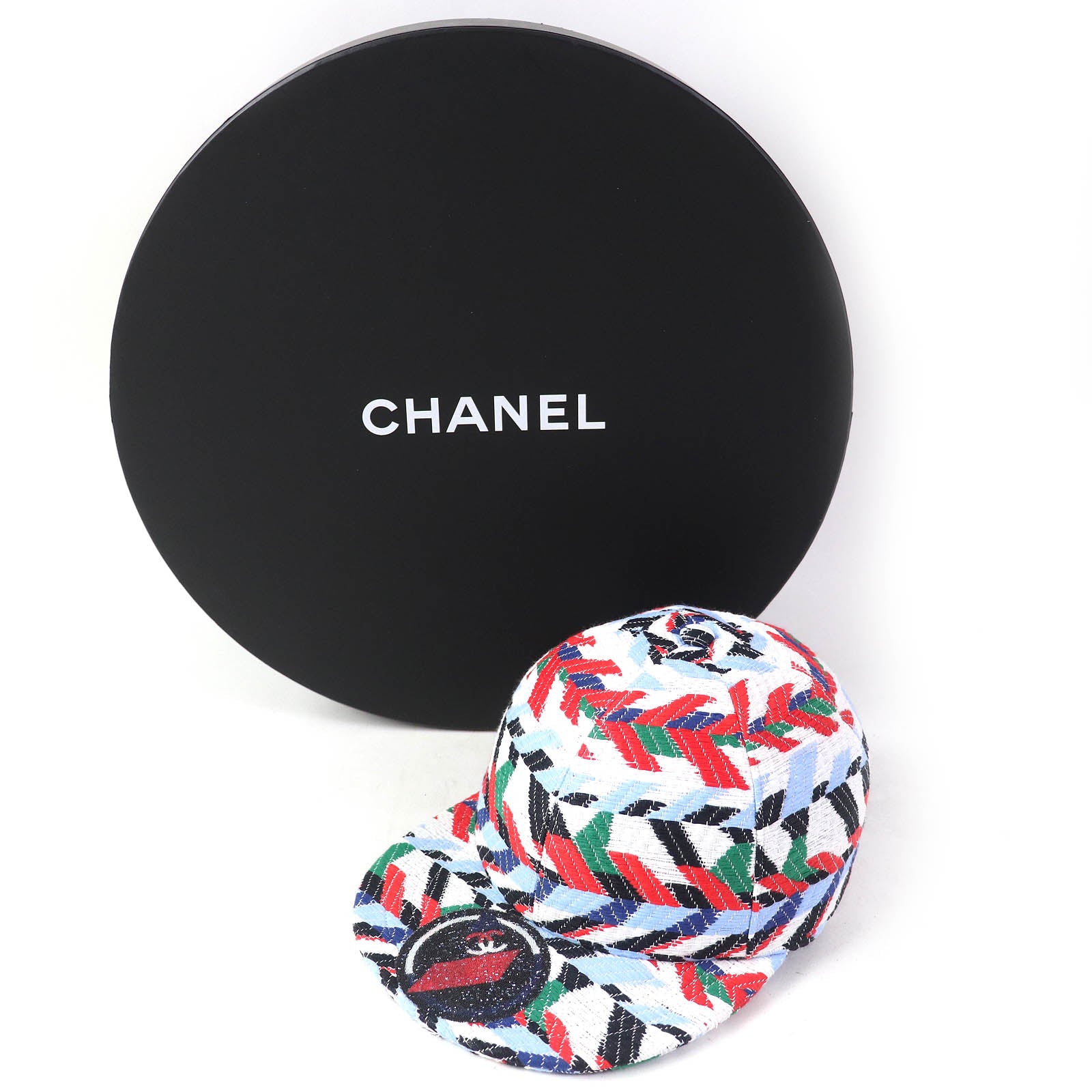 Chanel Nylon Polyester Cotton Tweed Baseball Cap