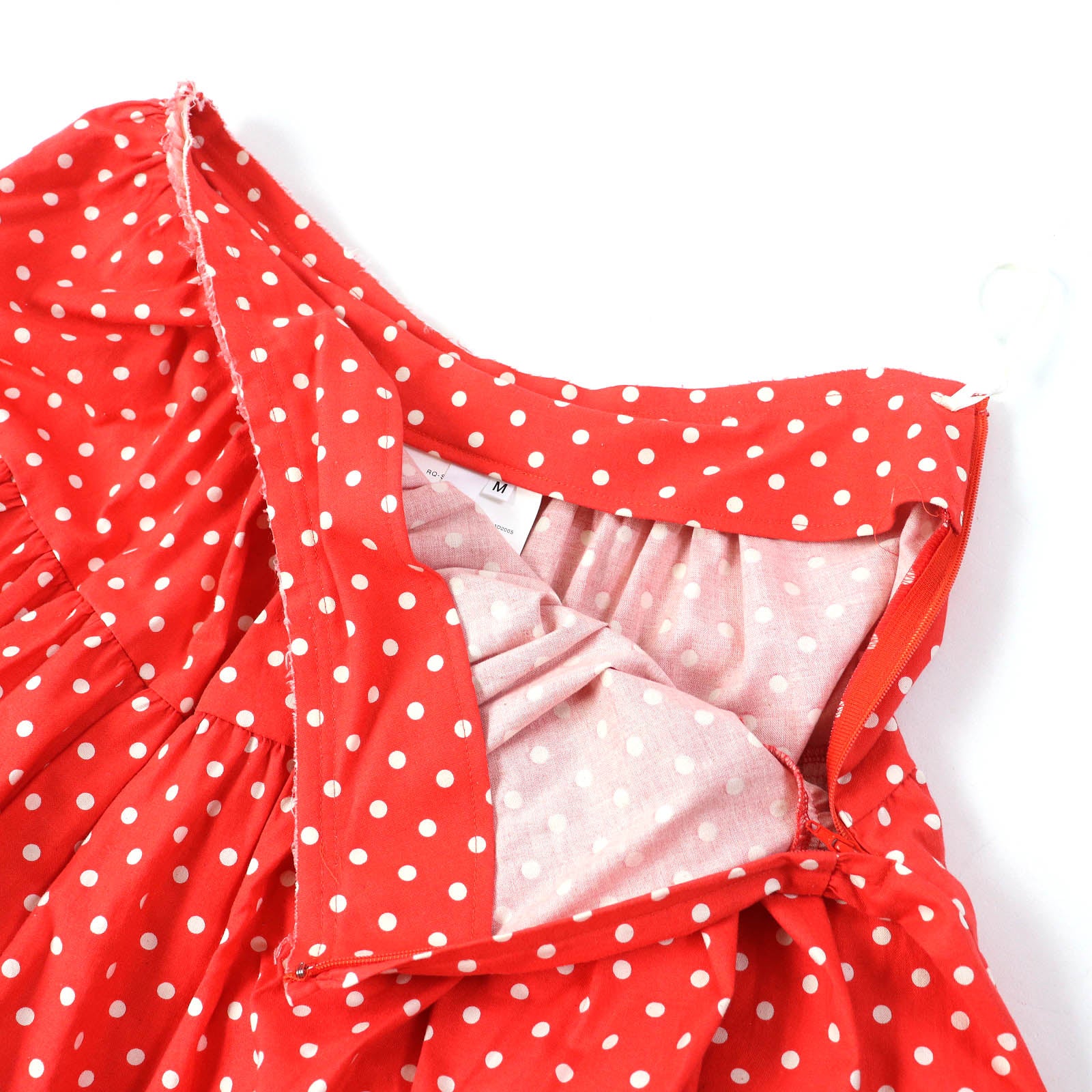 COMME des GARCONS Dot Pattern Flare Skirt Red White M