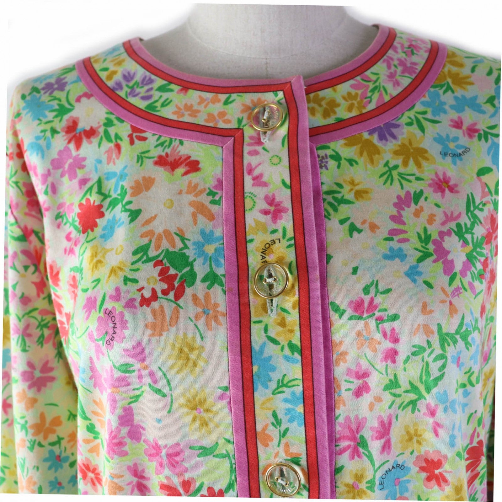 LEONARD FASHION Cotton Cardigan Multicolor L Women