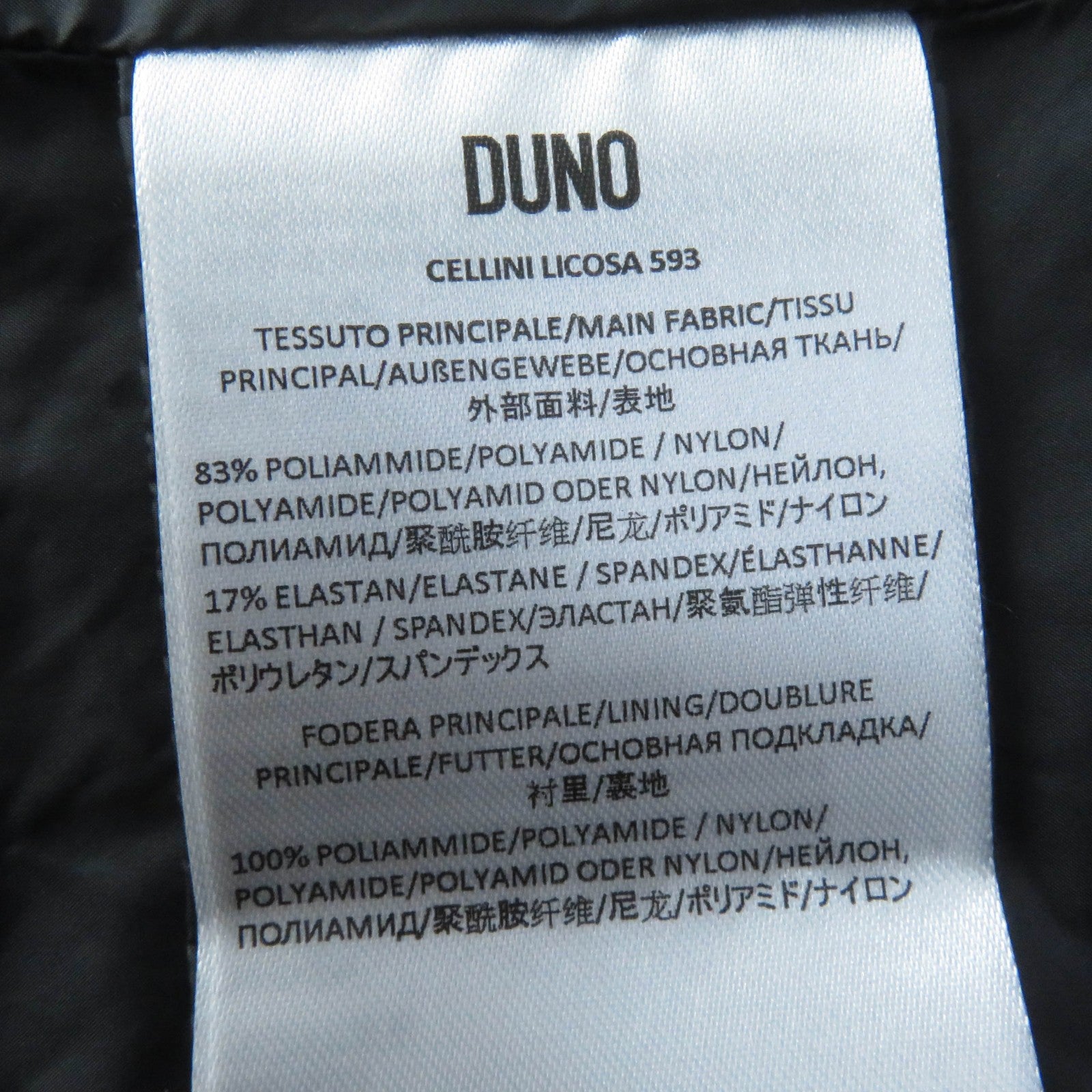 DUNO CELLINI Nylon Polyurethane Hooded Down Coat