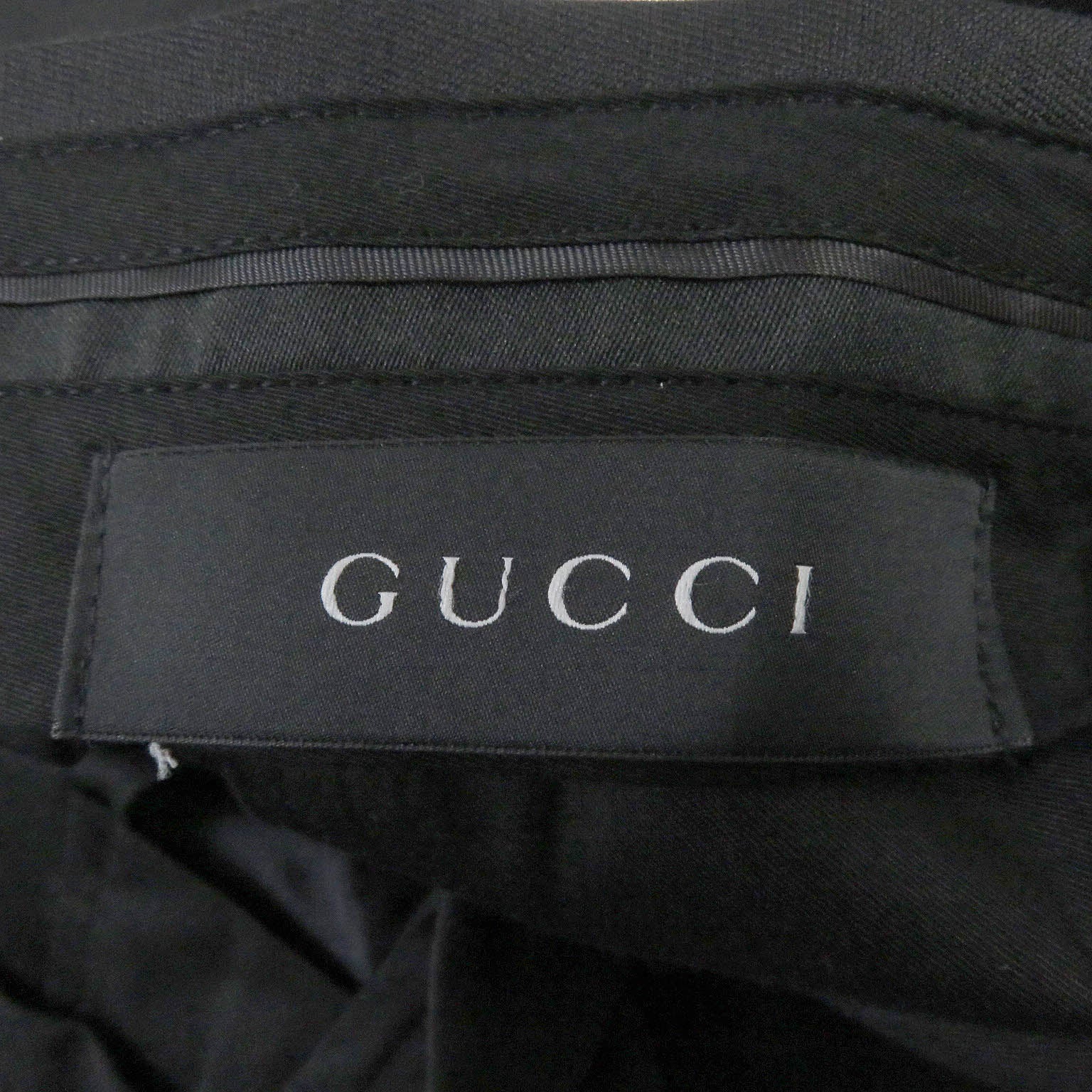 Gucci Wool Silk Sideline Trousers Black 44