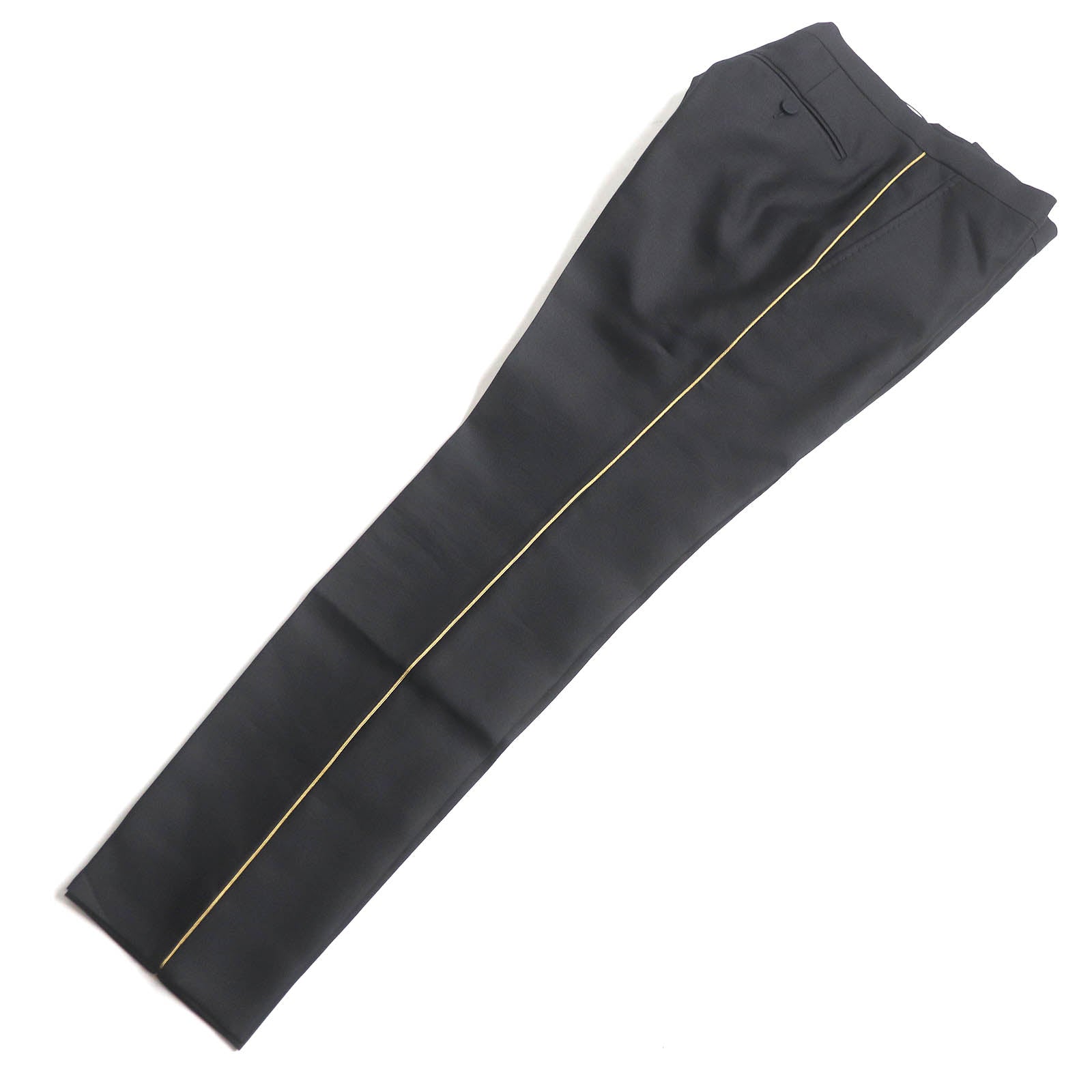 Gucci Wool Silk Sideline Trousers Black 44