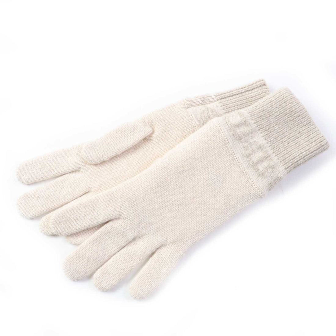 Hermes Cashmere Knit Gloves Light Beige S