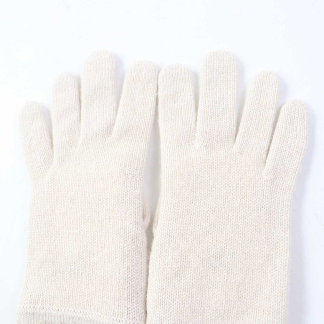 Hermes Cashmere Knit Gloves Light Beige S