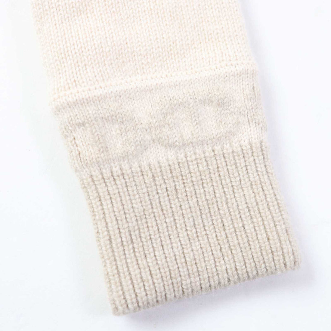 Hermes Cashmere Knit Gloves Light Beige S