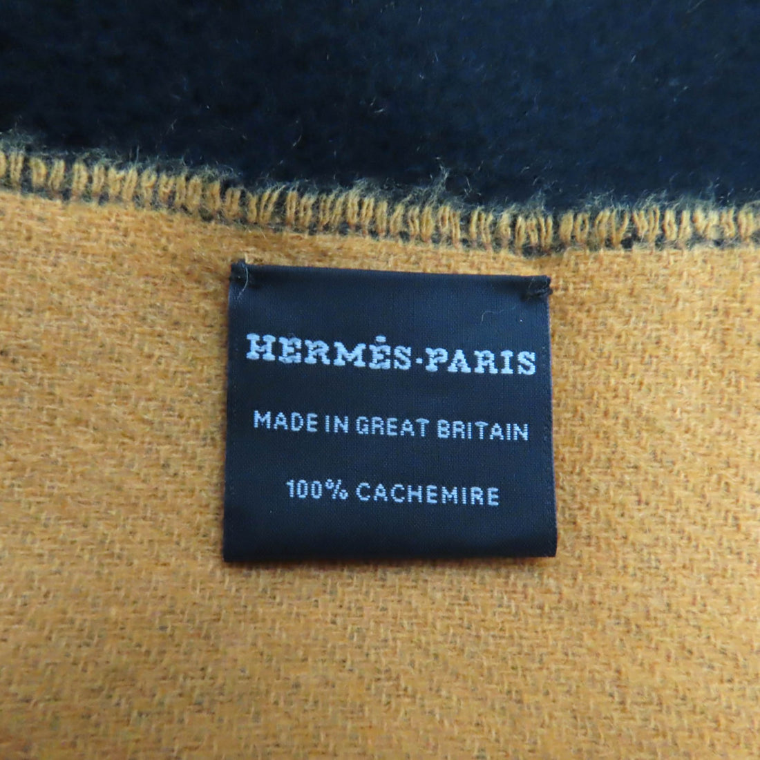 HERMES Cashmere Large Shawl with Fringe