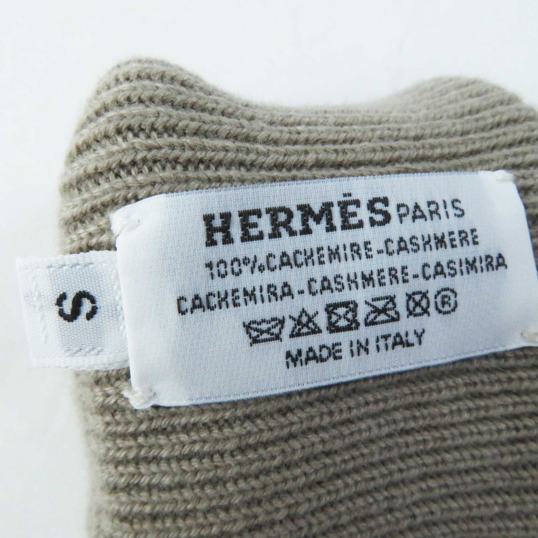 Hermes Cashmere Jacquard Knit Mittens Gloves