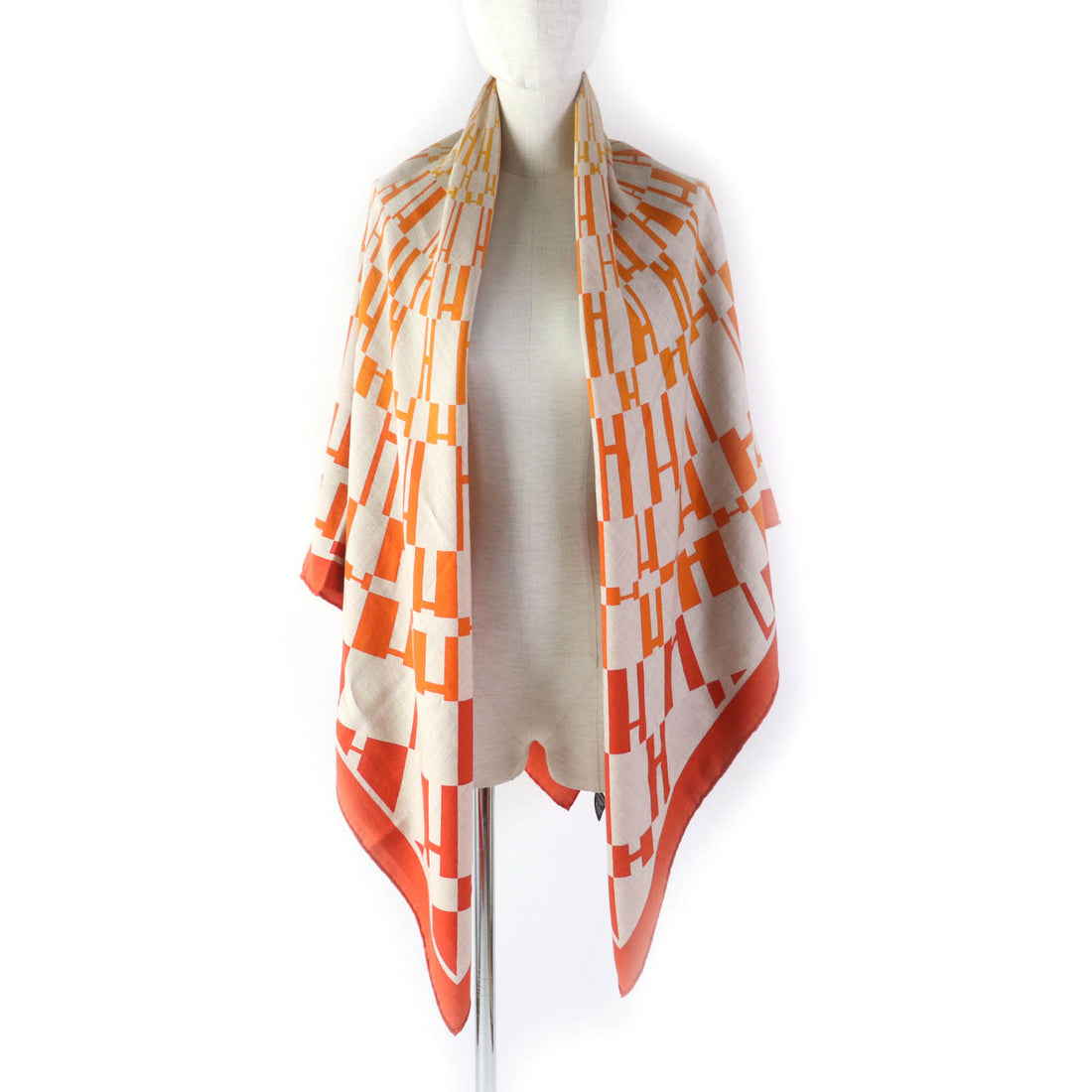 HERMES Carre 140 Cashmere Silk Shawl Women